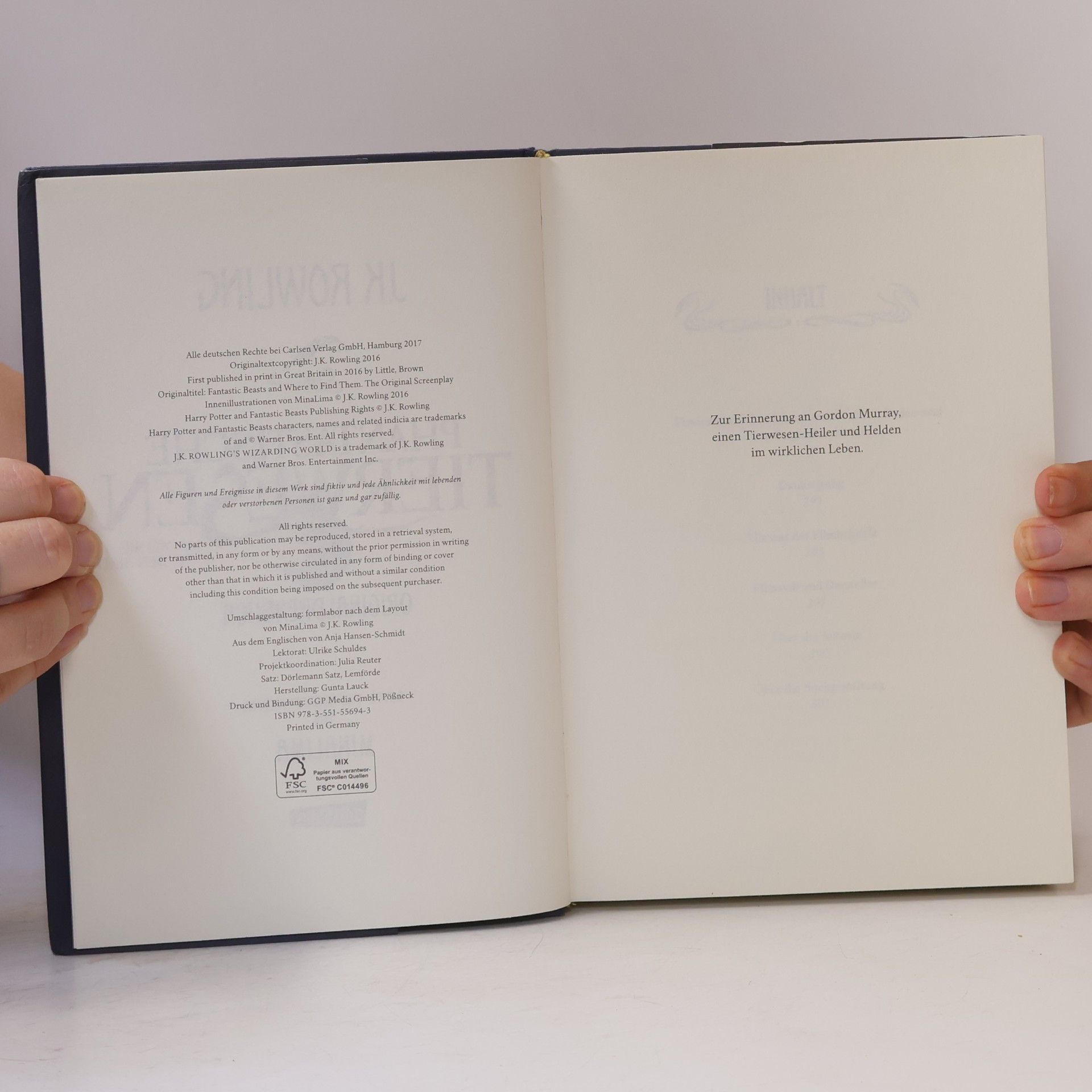J. K. Rowling Phantastische Tierwesen und wo sie zu finden sind. Das Originaldrehbuch