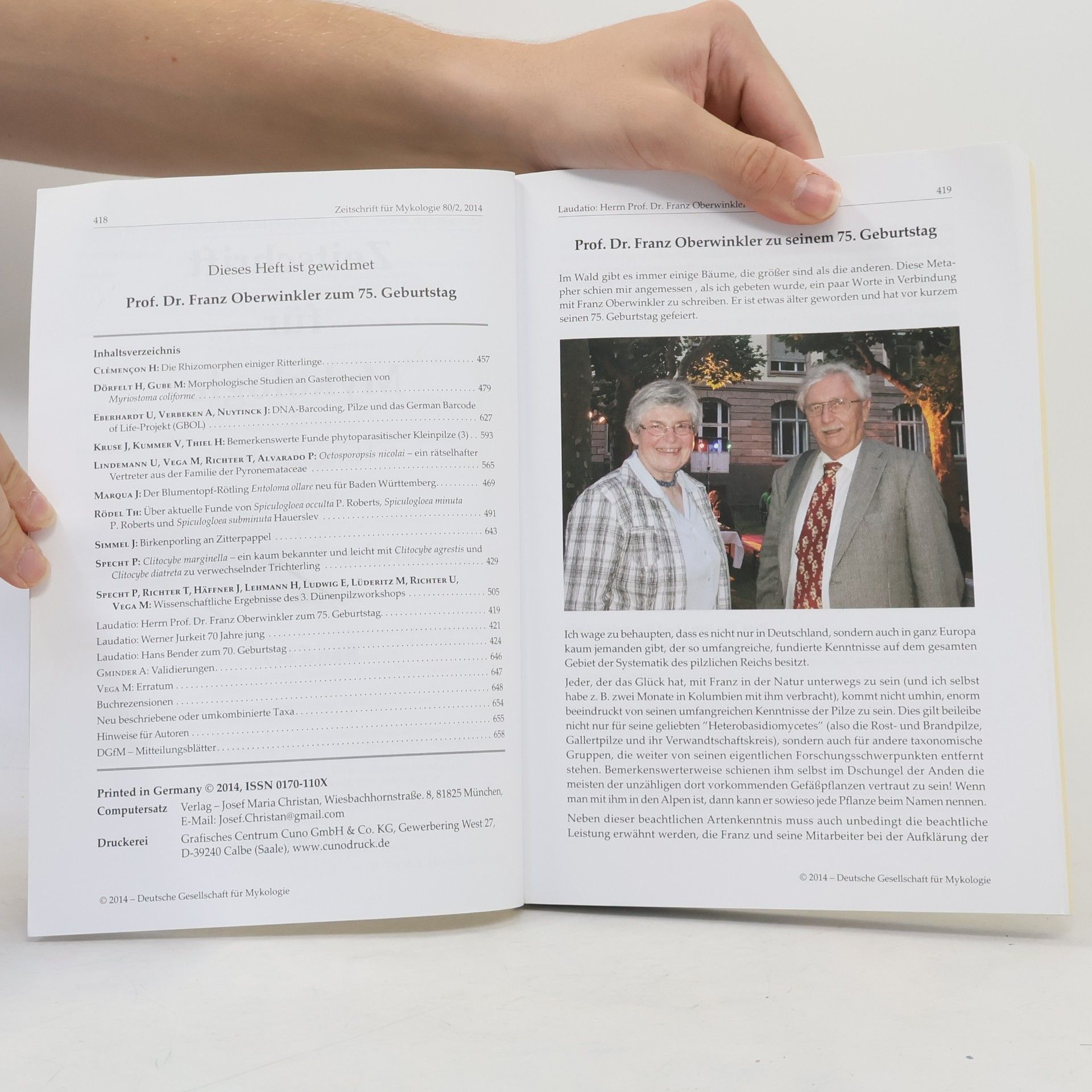 Various authors Zeitschrift für Mykologie 80/2