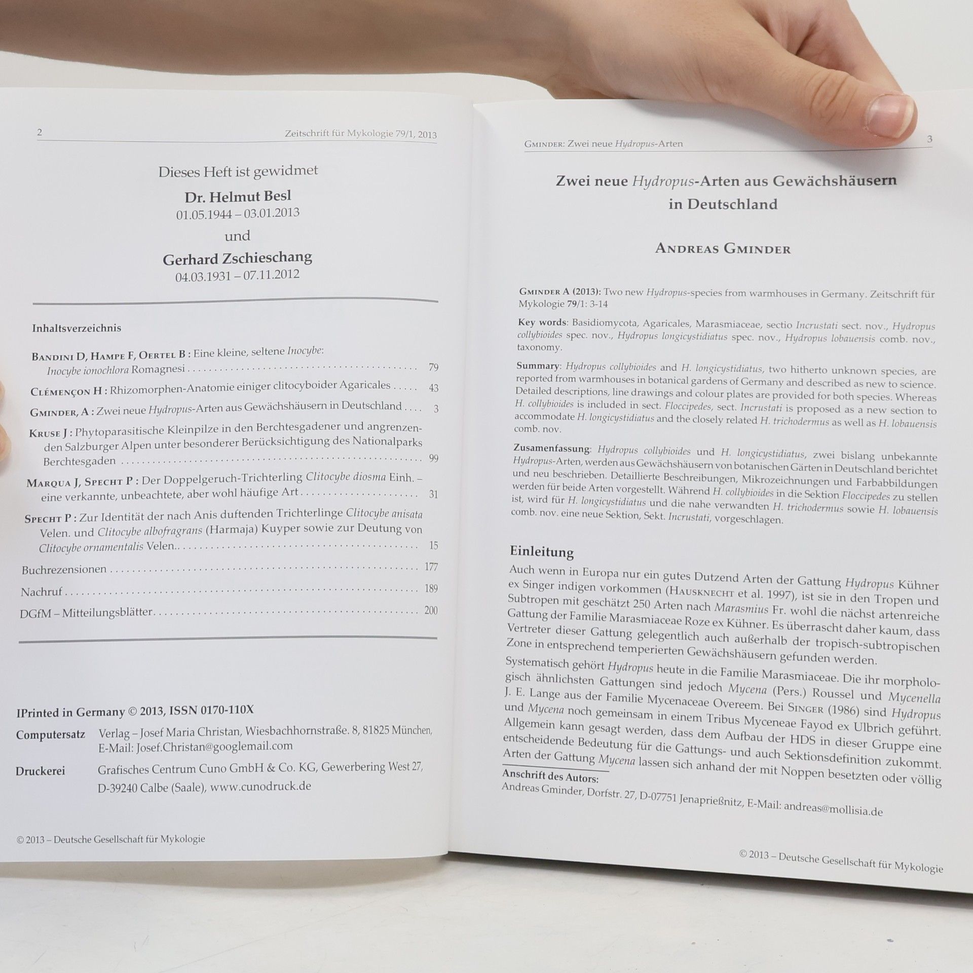 Various authors Zeitschrift für Mykologie 79/1