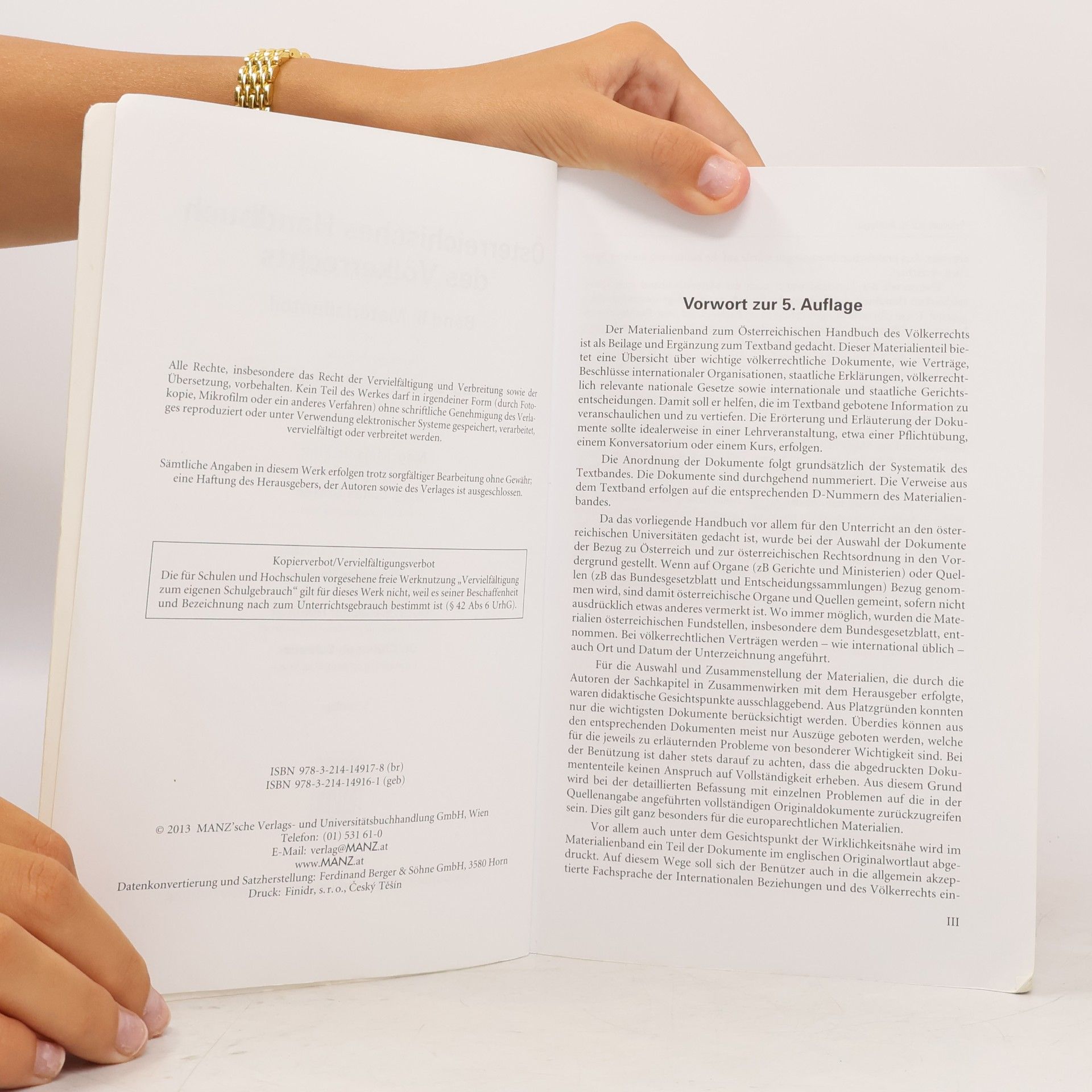 August Reinisch Österreichisches Handbuch des Völkerrechts II.