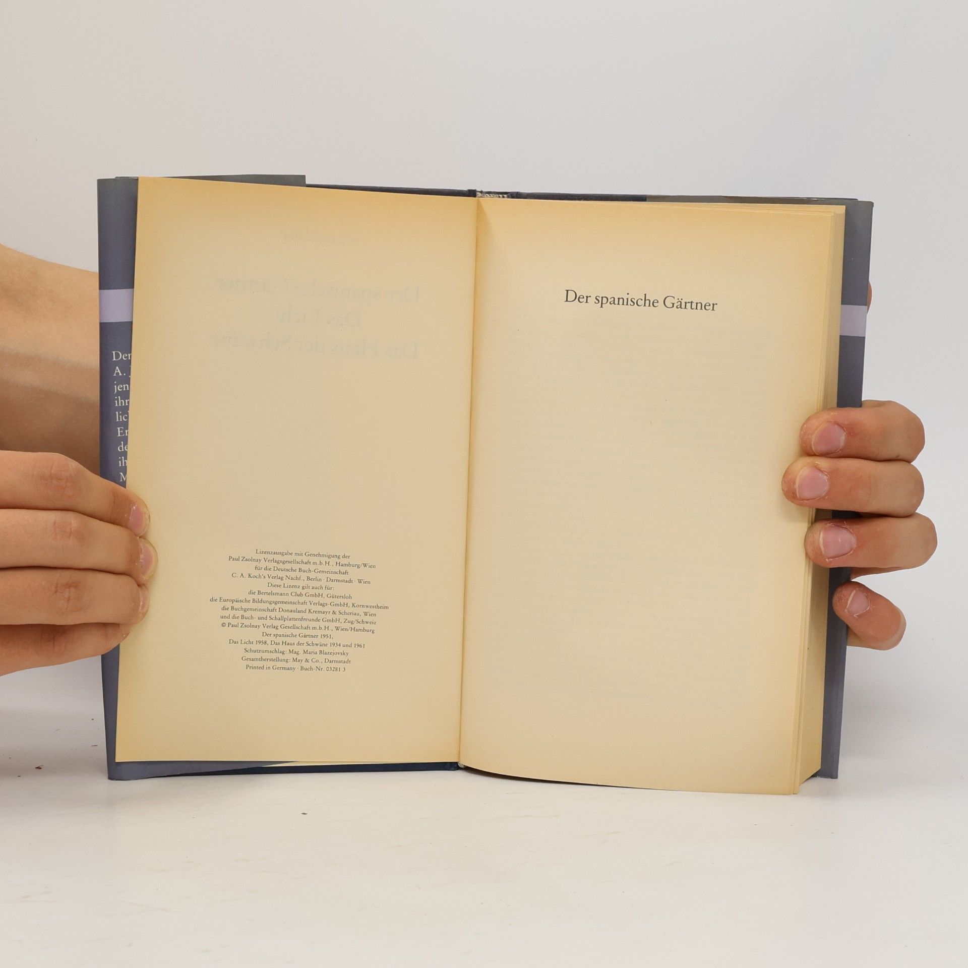Archibald Joseph Cronin Der Spanische Gärtner / Das Licht / Das Haus Der Schwäne