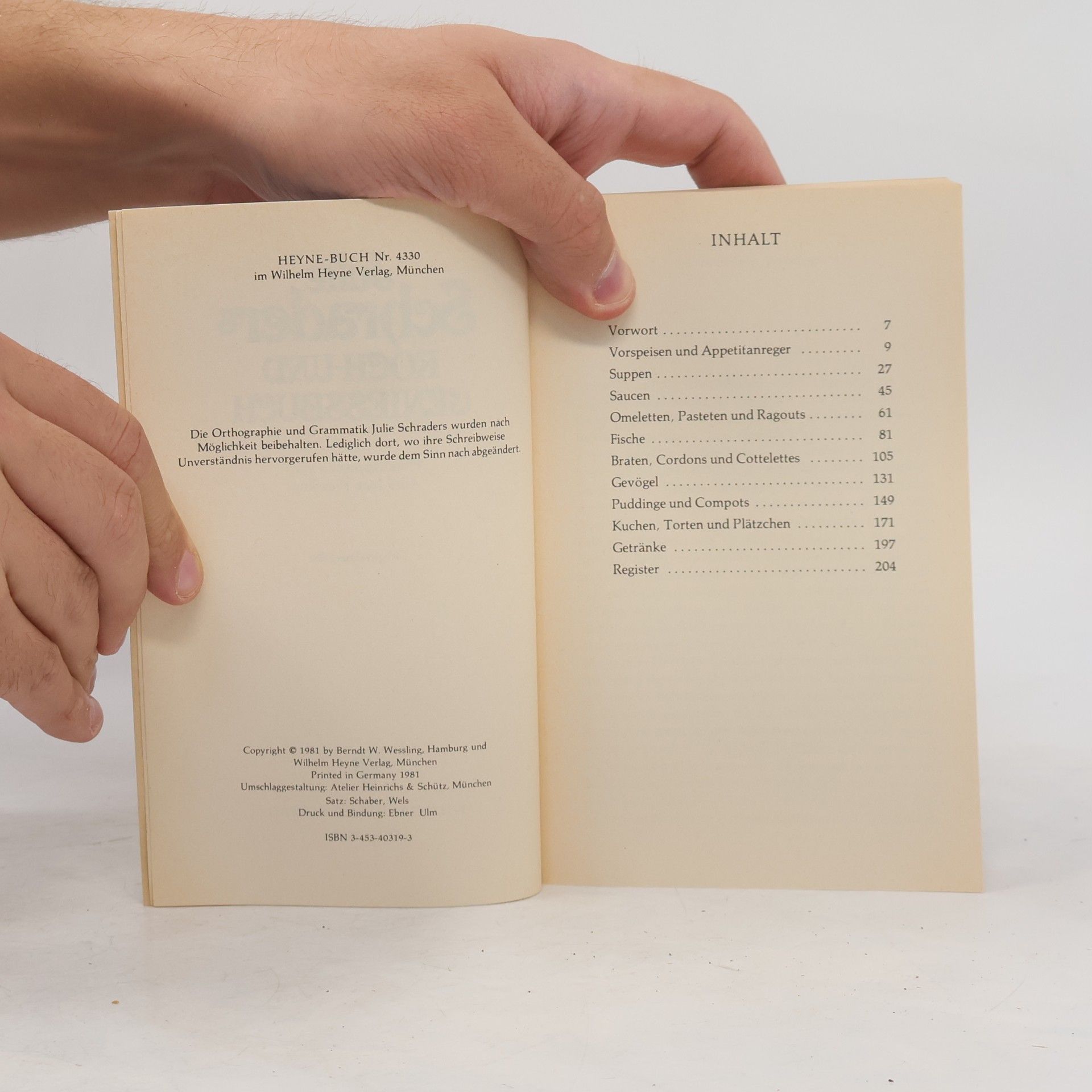 Julie Schrader Julie Schraders Koch- und Geniessbuch