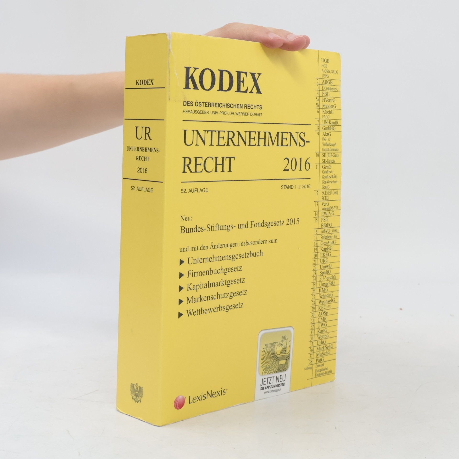 Werner Doralt Kodex. Unternehmensrecht 2016