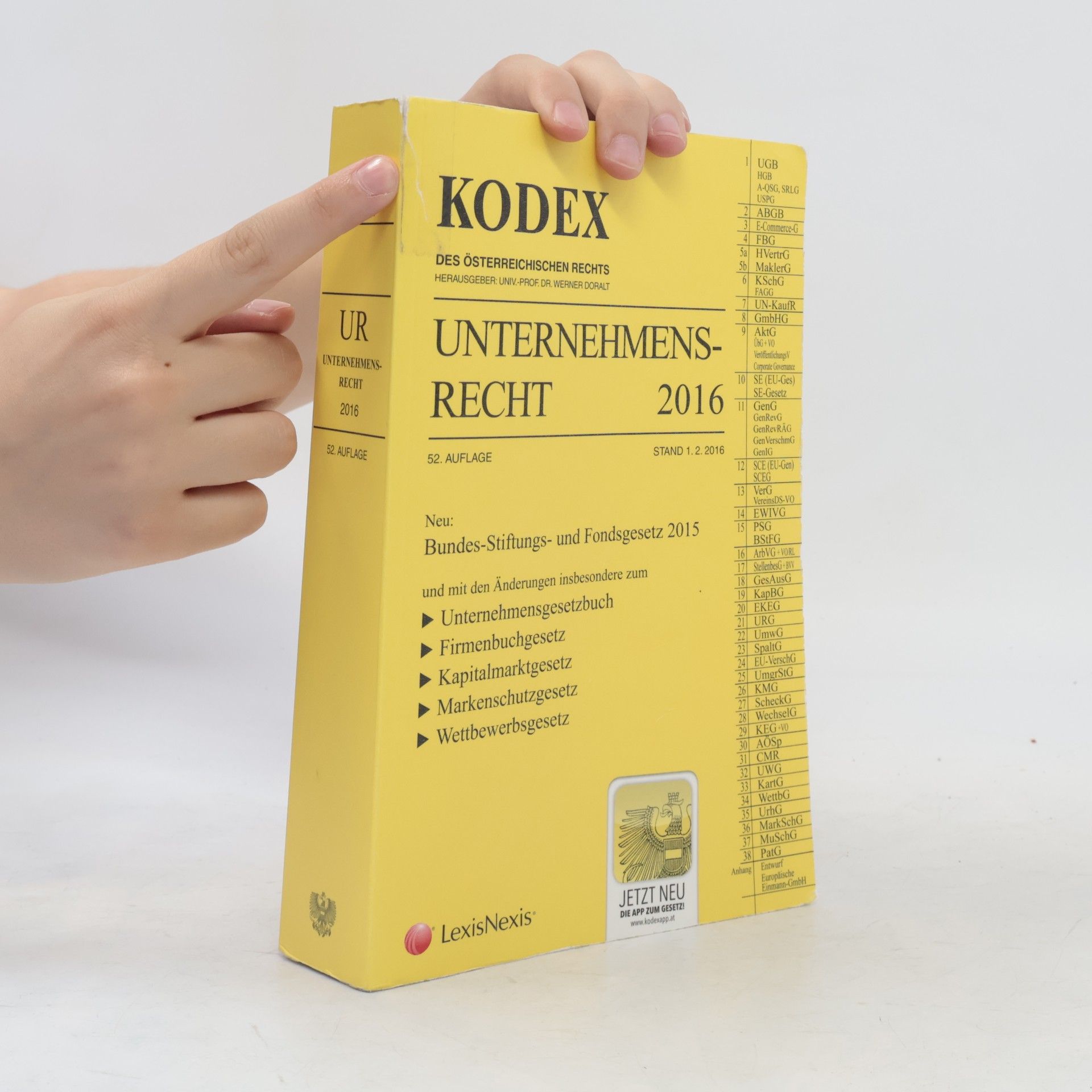 Werner Doralt Kodex. Unternehmensrecht 2016