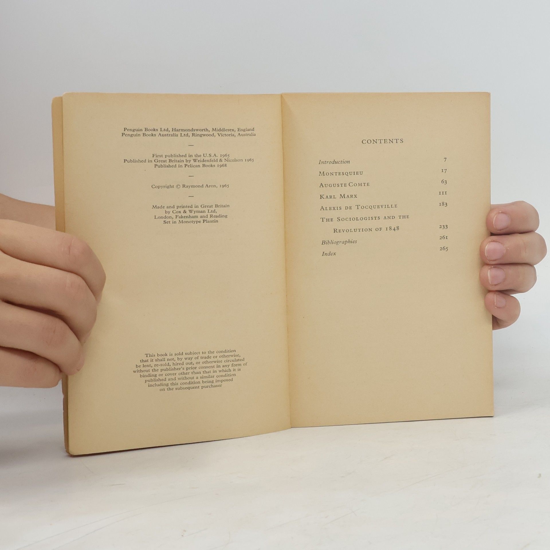 Raymond Aron Main Currents in Sociological Thought 1