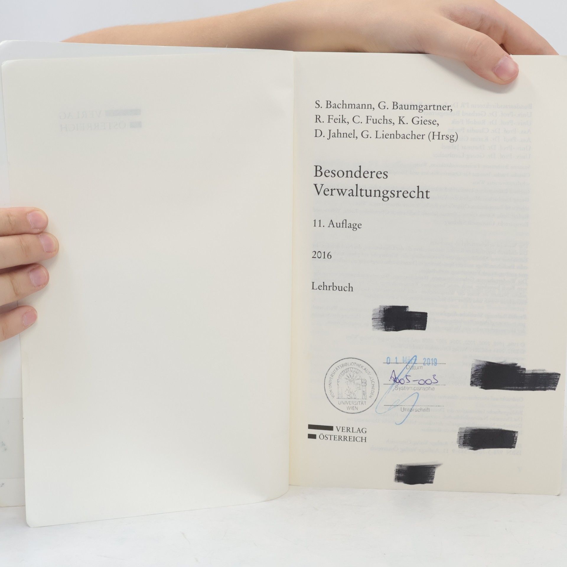 Susanne Bachmann Besonderes Verwaltungsrecht
