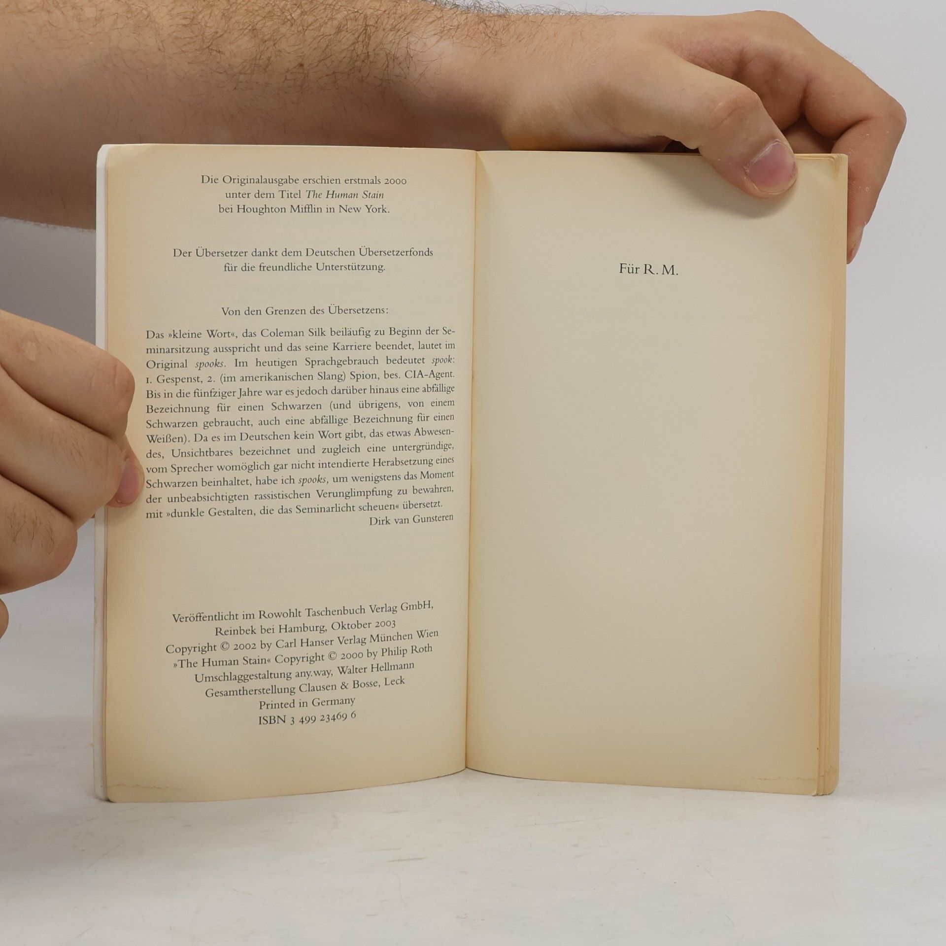 Philip Roth Der menschliche Makel