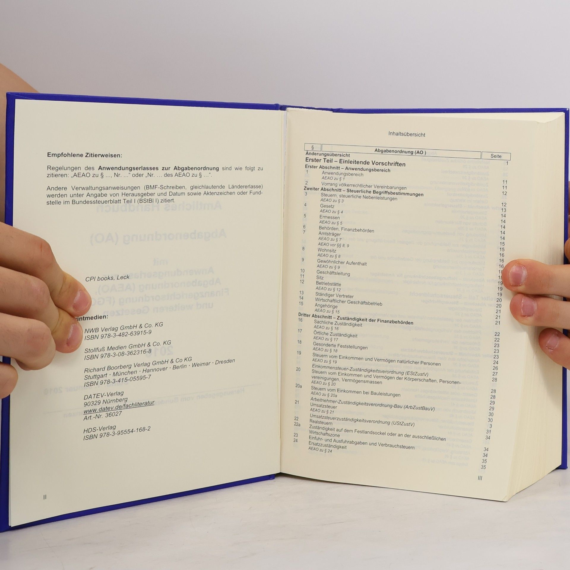 Amtliches AO-Handbuch 2016