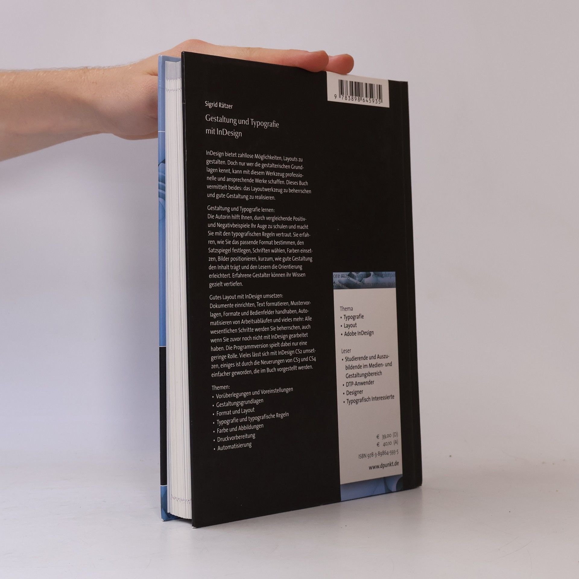Sigrid Rätzer Gestaltung und Typografie mit InDesign: Für CS4, CS3 und CS2