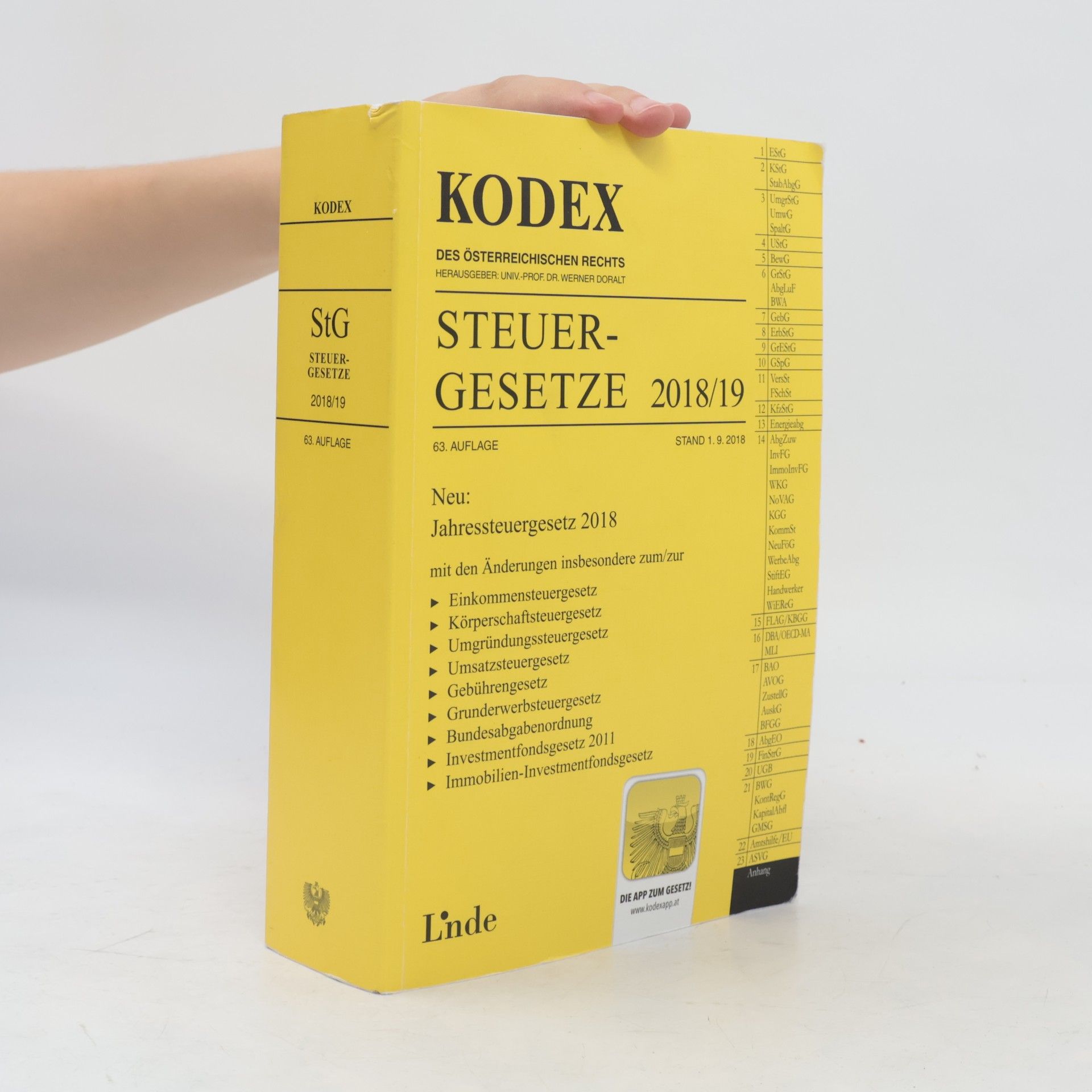 Andrei Bodis KODEX Steuergesetze 2018/19