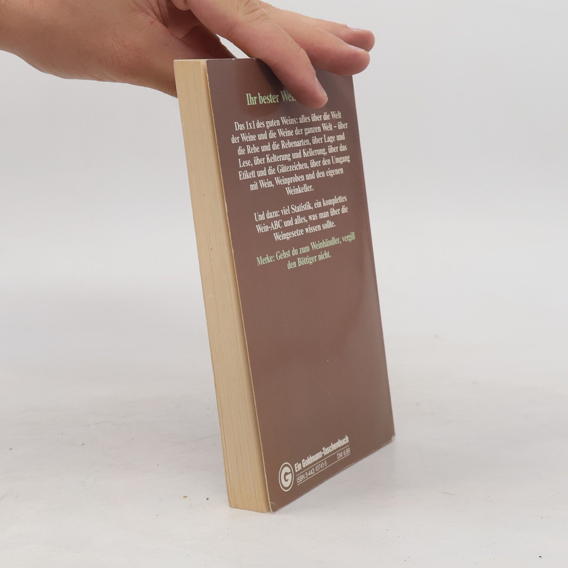Theodor Böttiger Theodor Böttigers Buch vom Wein