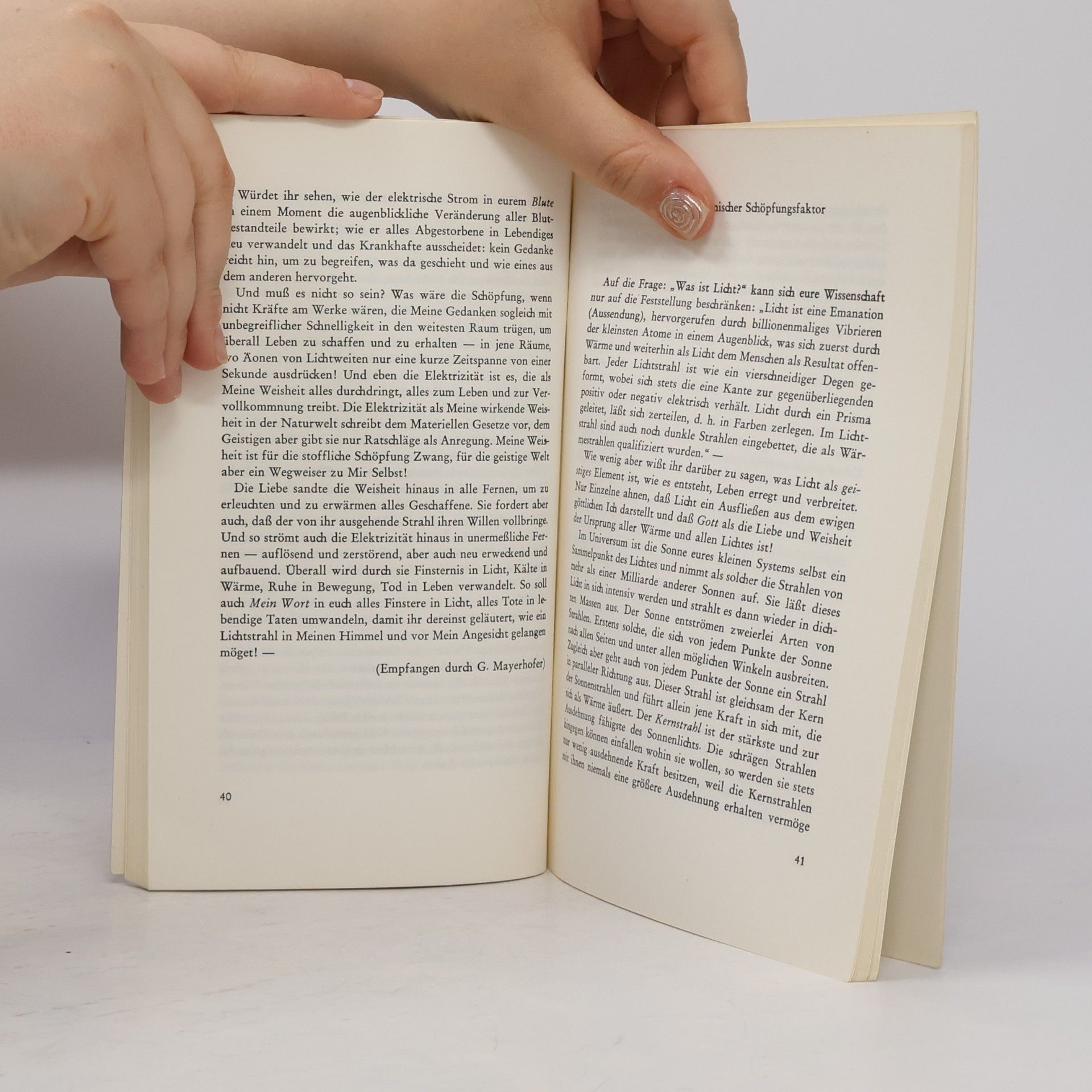 Jakob Lorber Weltbild des Geistes: Licht und Ton, geistige Elemente