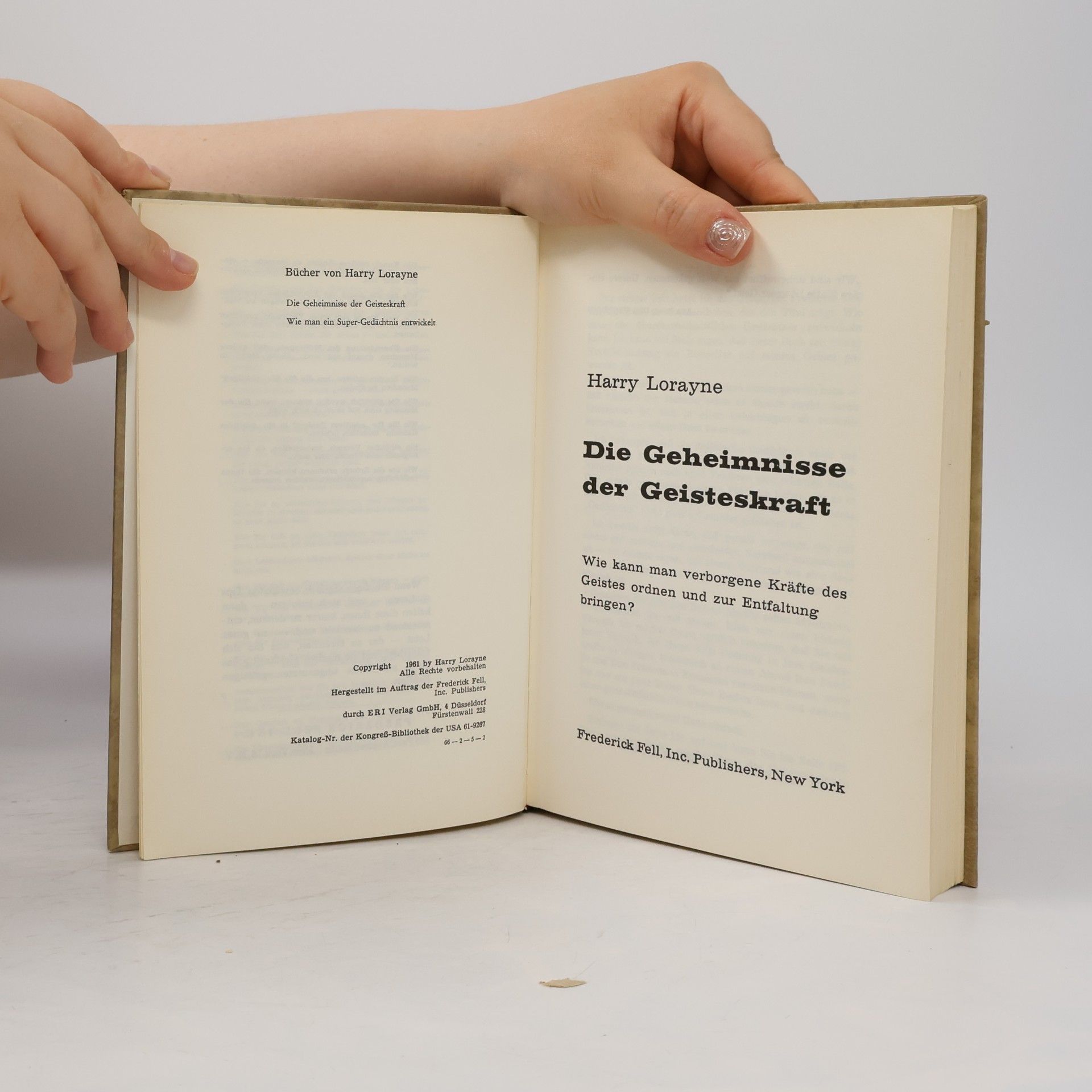 Harry Lorayne Die Geheimnisse der Geisteskraft