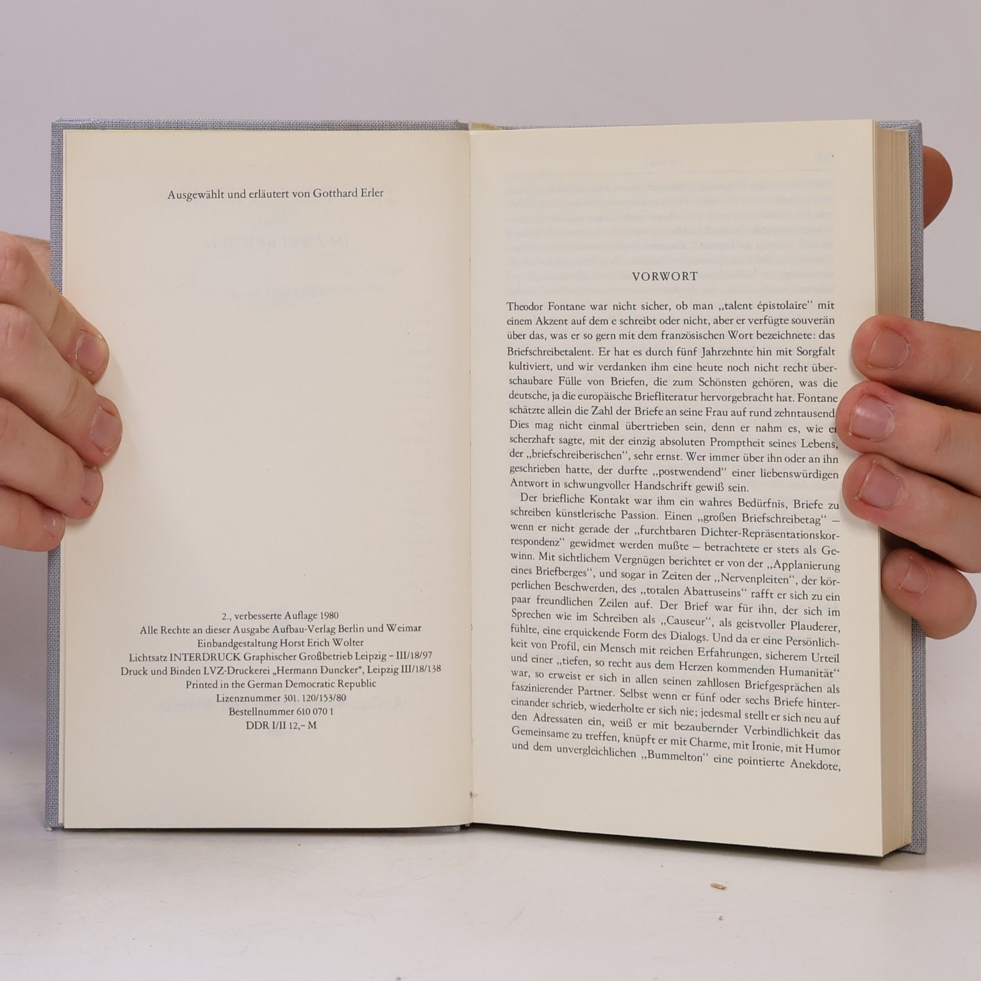 Theodor Fontane Fontanes Briefe in zwei Bänden I+II