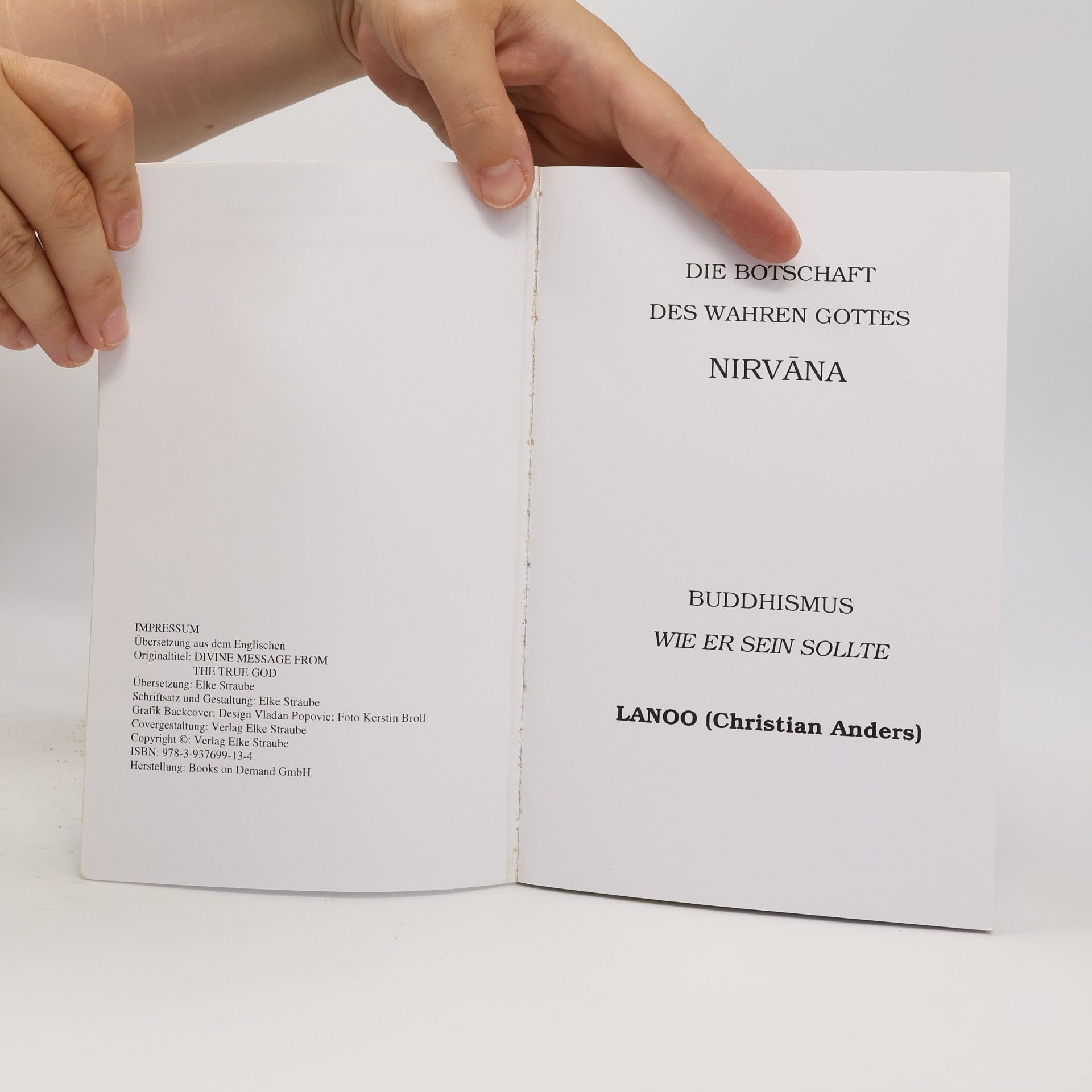 Christian Anders Die Botschaft des wahren Gottes - Nirvana