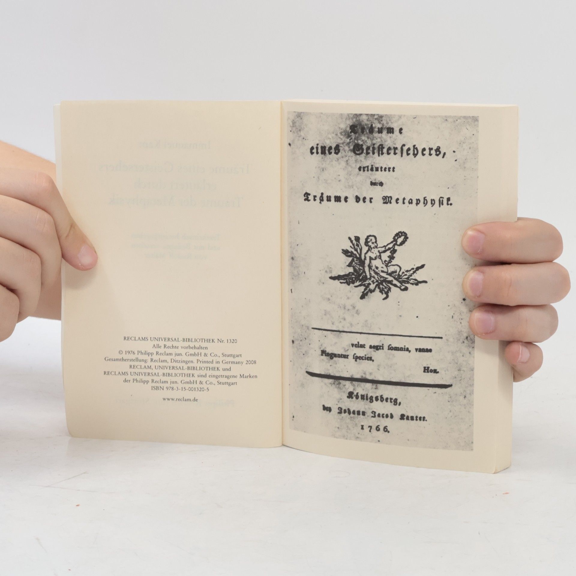 Immanuel Kant Träume eines Geistersehers, erläutert durch Träume der Metaphysik