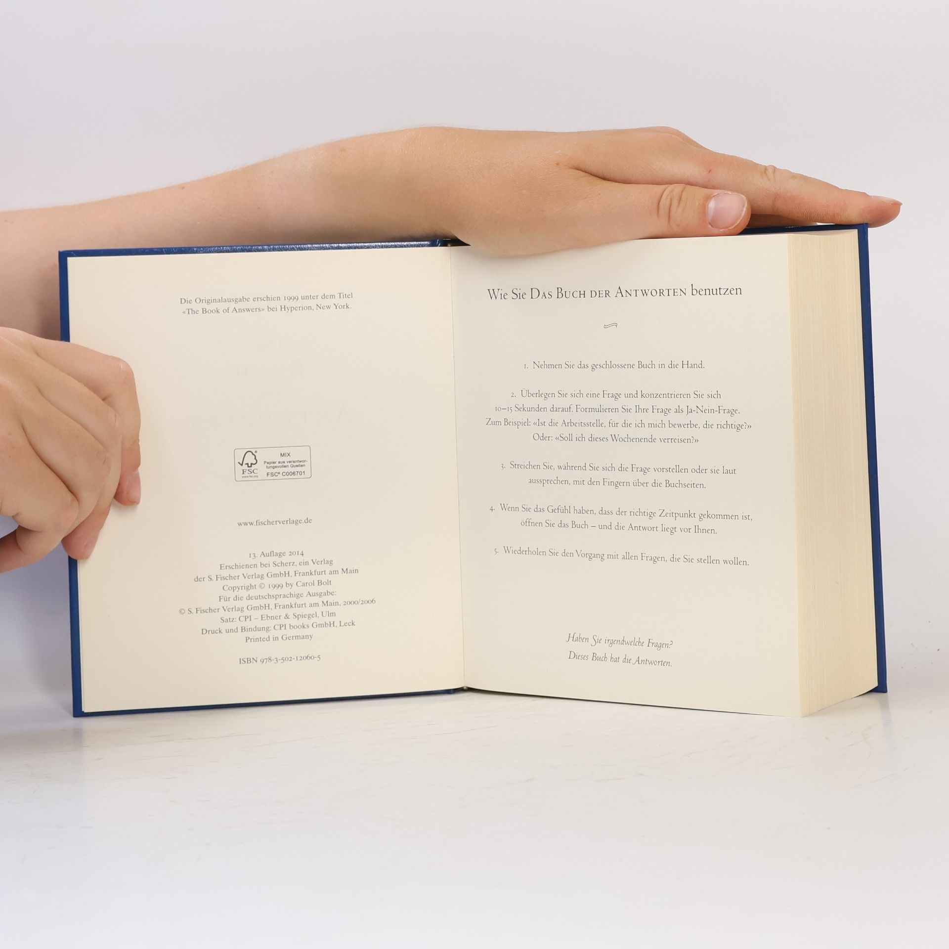 Carol Bolt Das Buch Der Antworten
