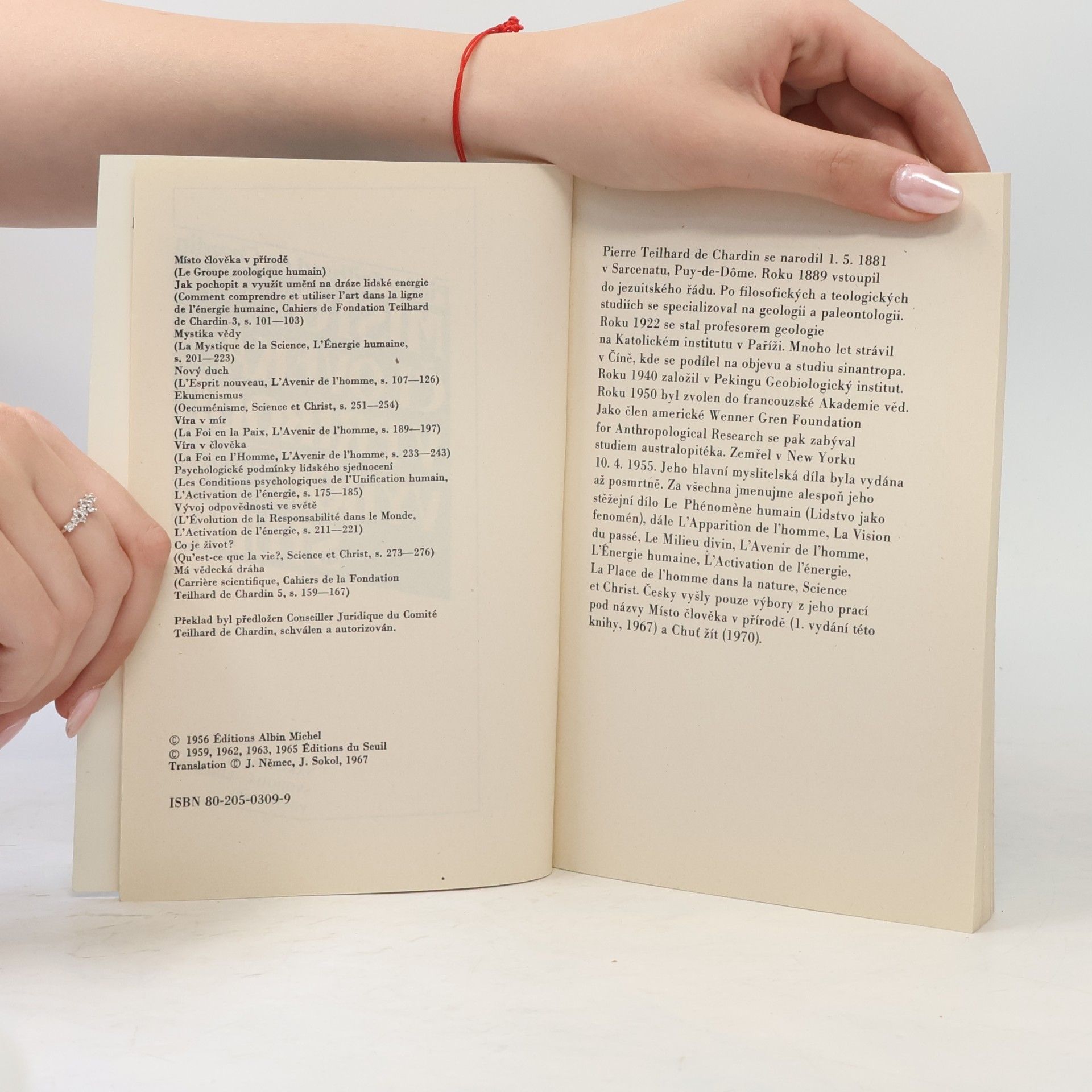 Pierre Teilhard de Chardin Místo člověka v přírodě: Výbor studií