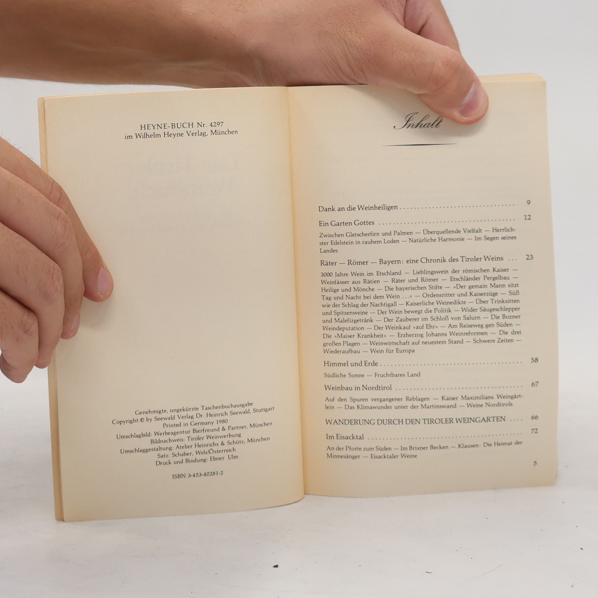 Hans Huyn Das Tiroler Weinbuch