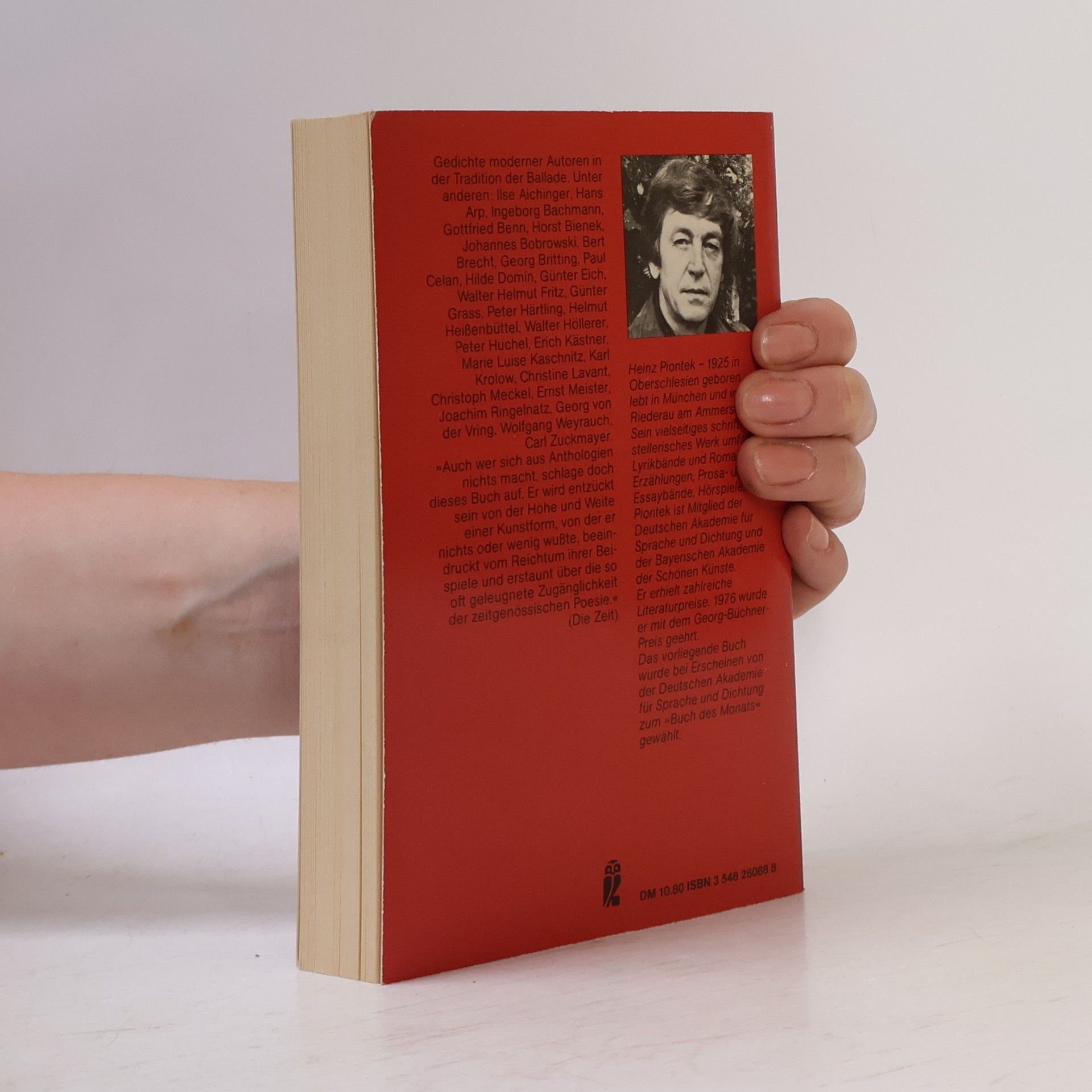 Heinz Piontek Literatur heute: Neue deutsche Erzählgedichte