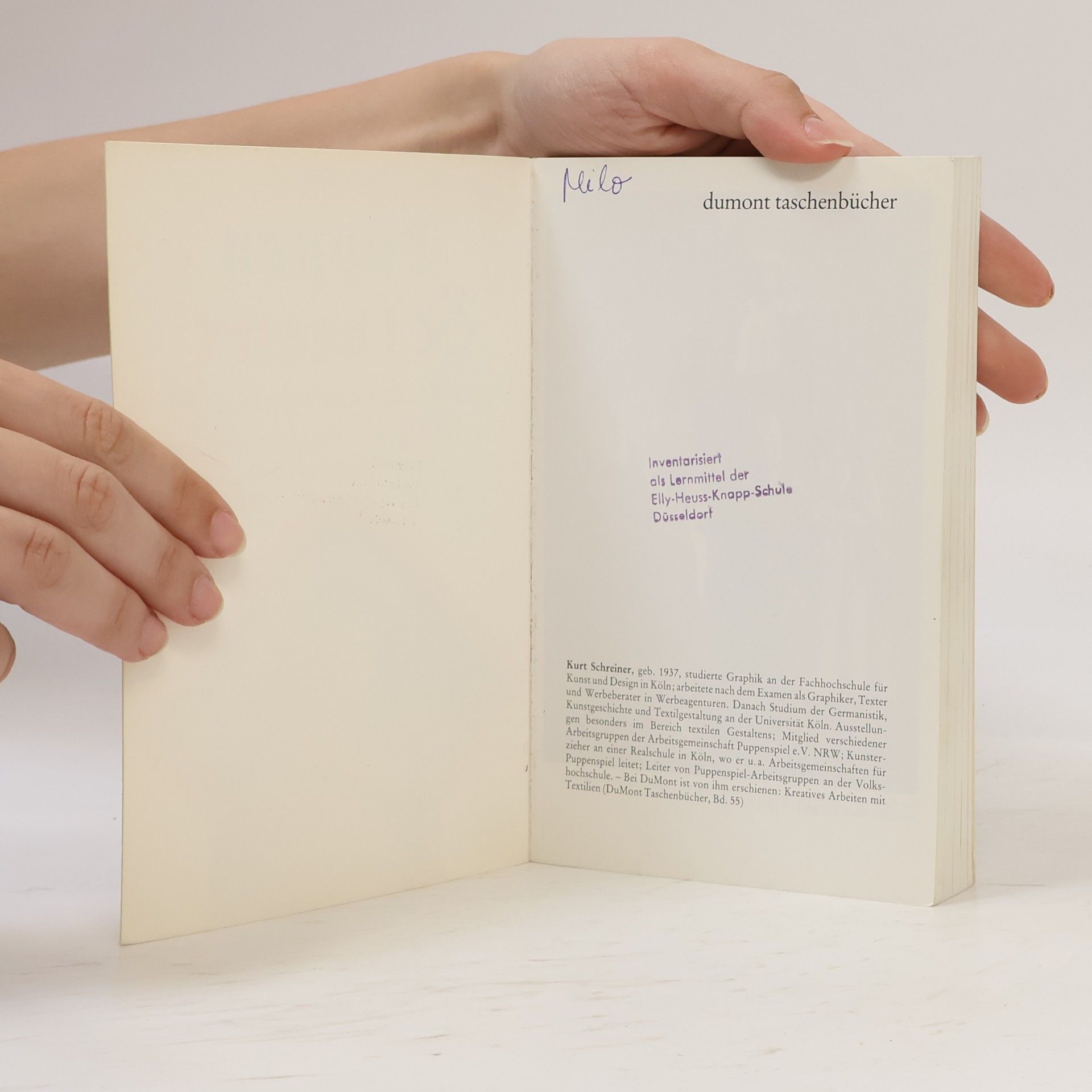 Kurt Schreiner Dumont Taschenbücher - 94: Puppen & Theater