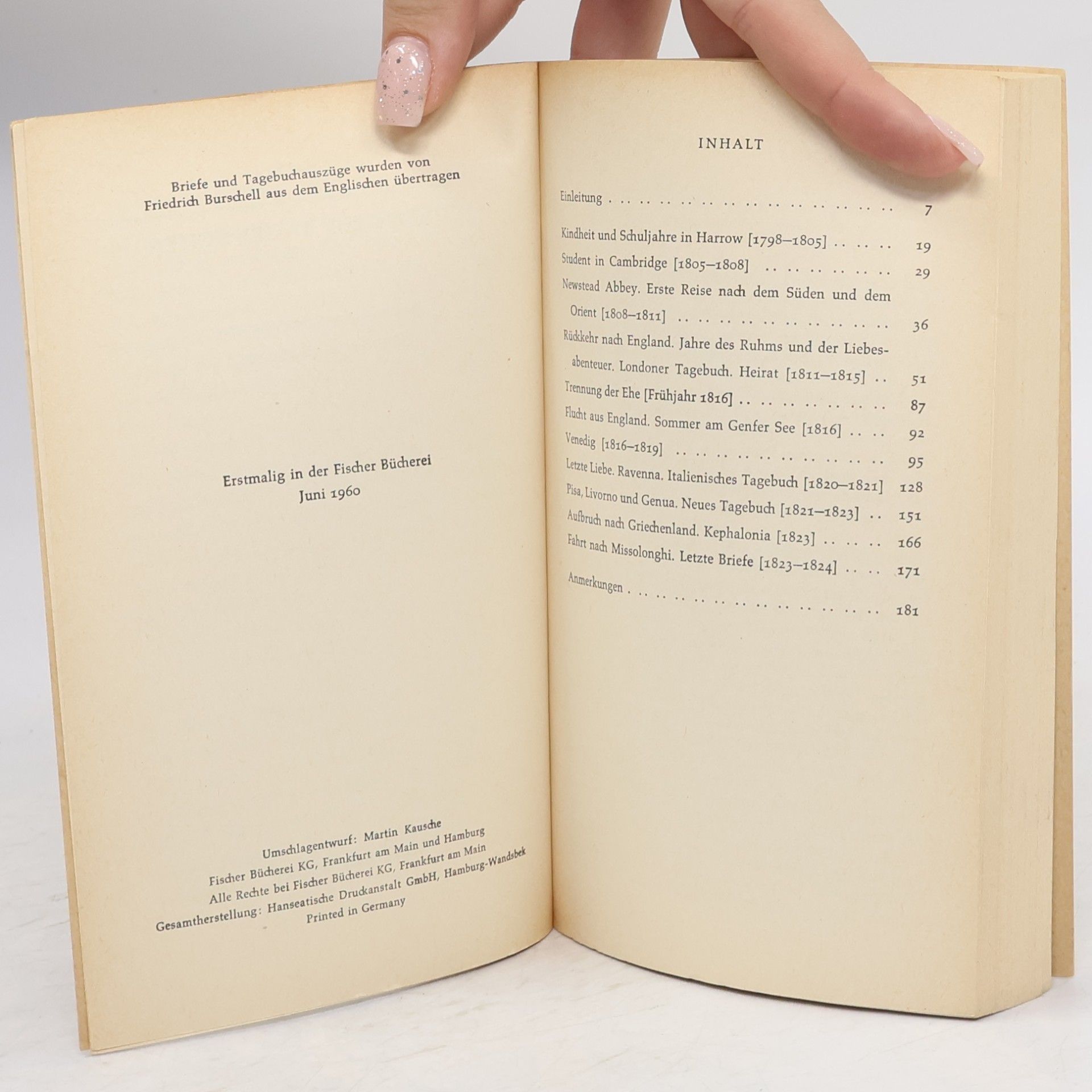 George Gordon Byron Briefe und Tagebucher