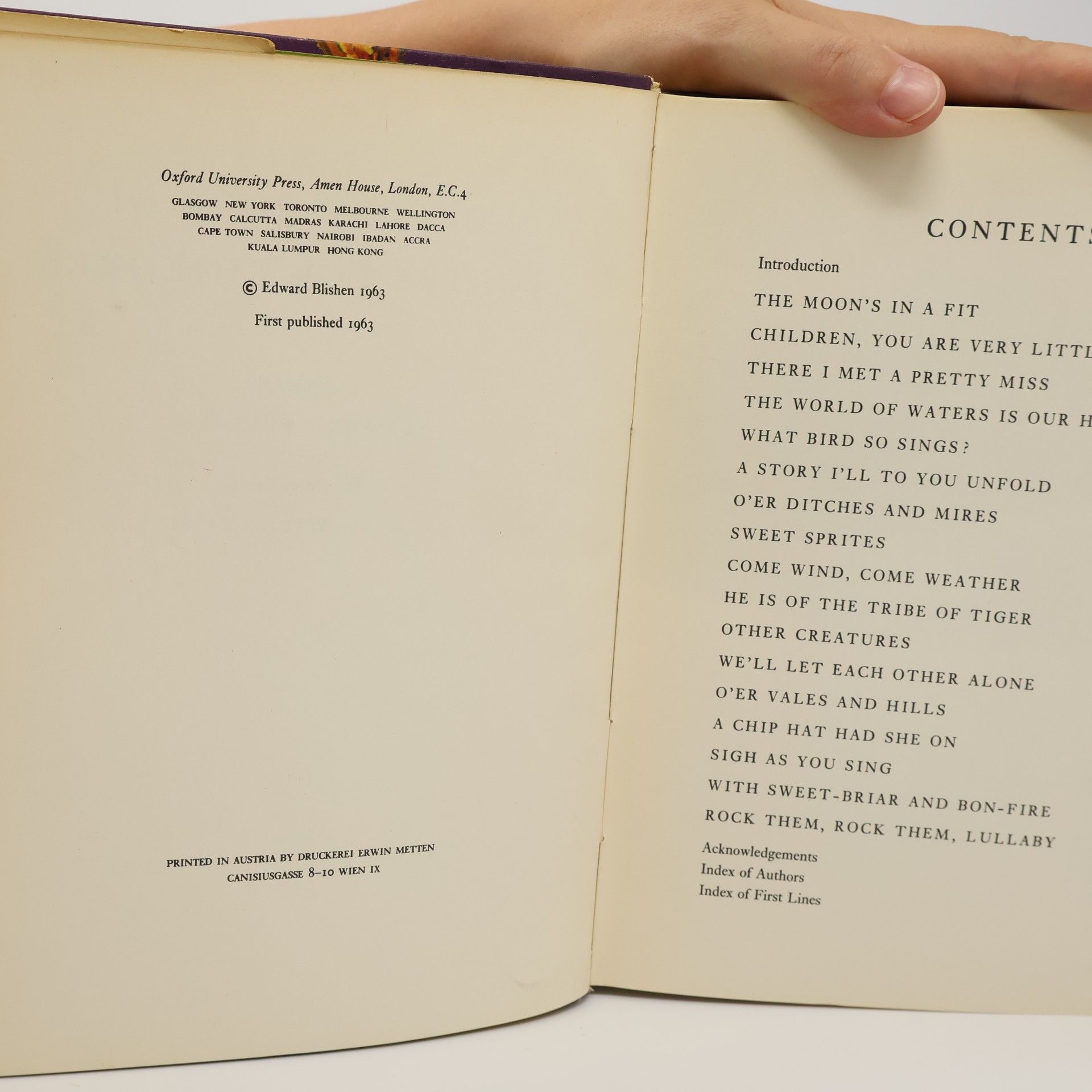 Edward Blishen Oxford Book of Poetry for Children