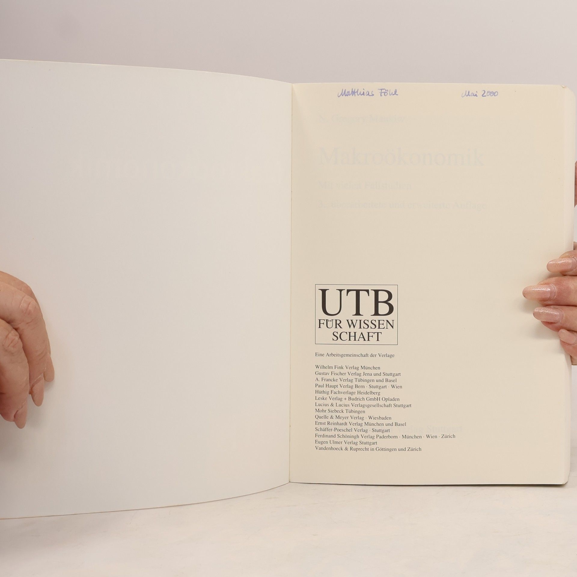 Greg Mankiw UTB: Makroökonomik