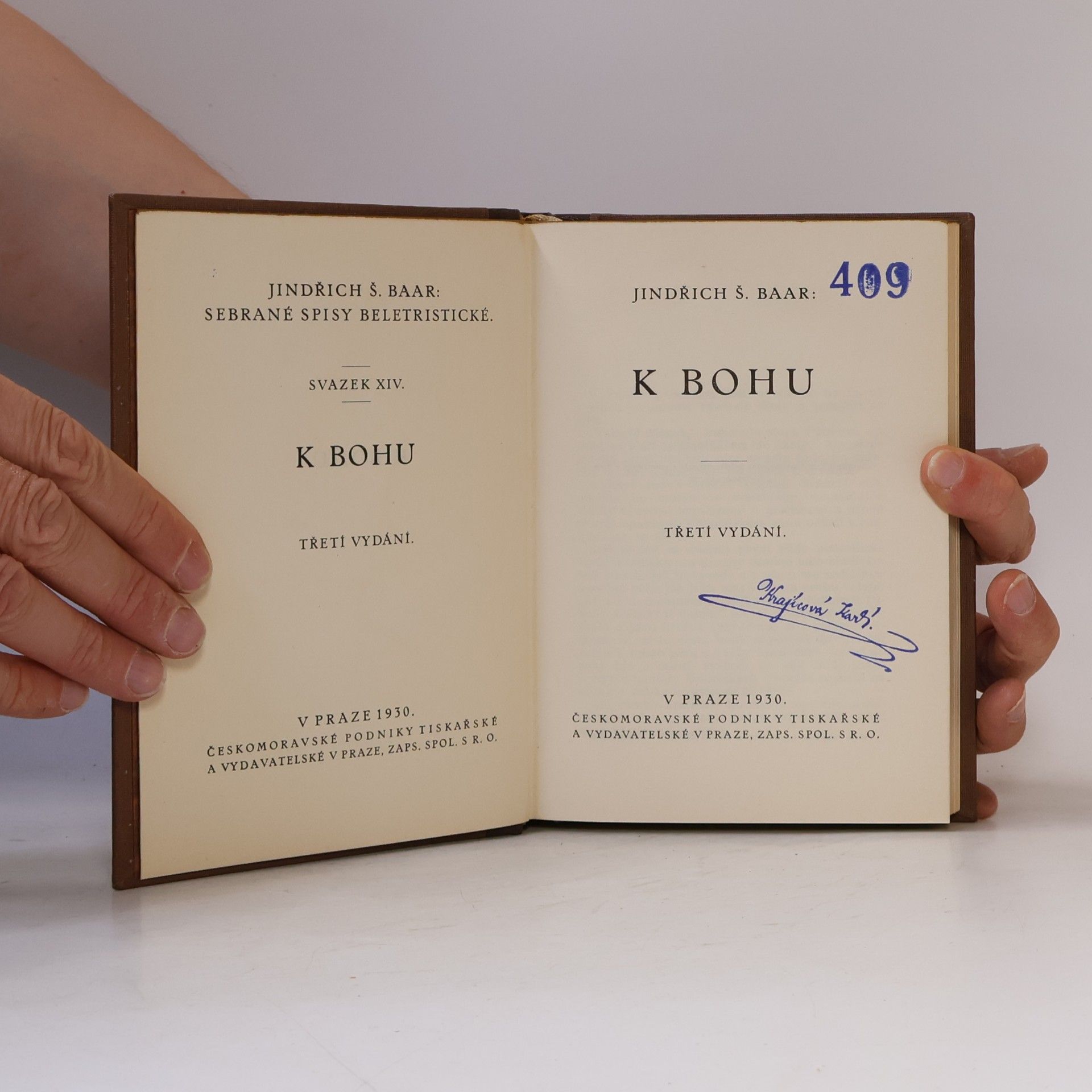 Jindřich Šimon Baar K Bohu