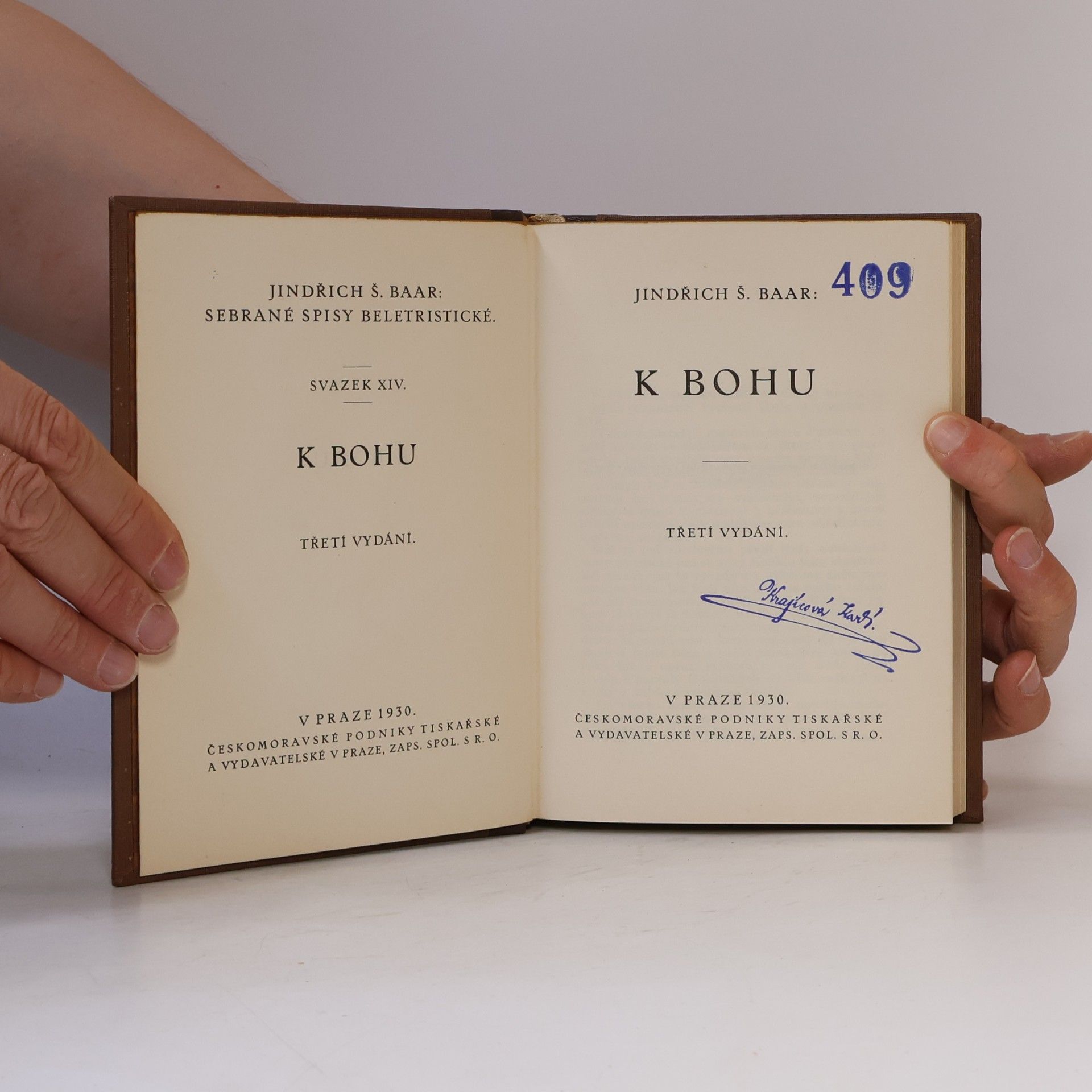 Jindřich Šimon Baar K Bohu