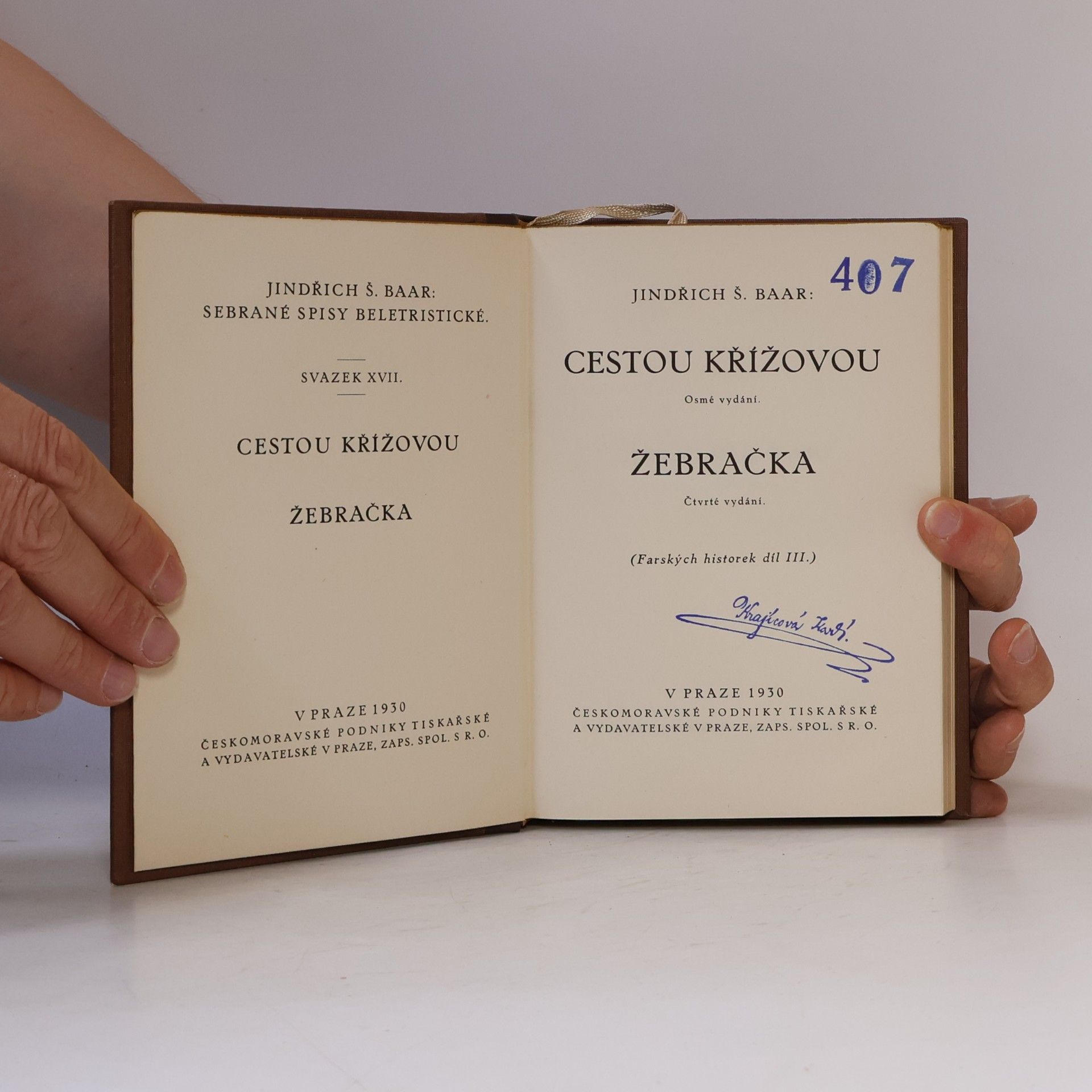 Jindřich Šimon Baar Cestou křížovou. Žebračka