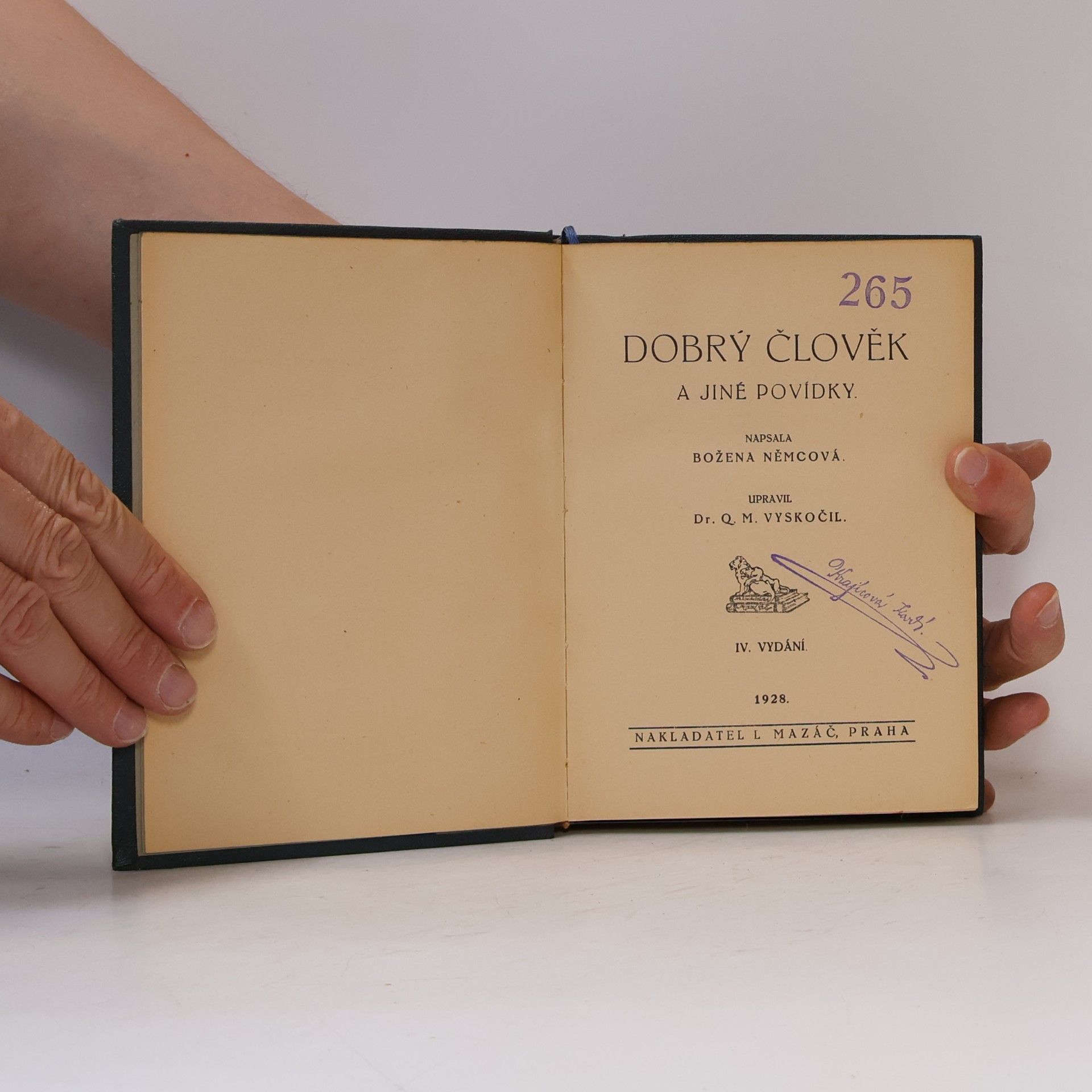 Božena Němcová Dobrý člověk a jiné povídky
