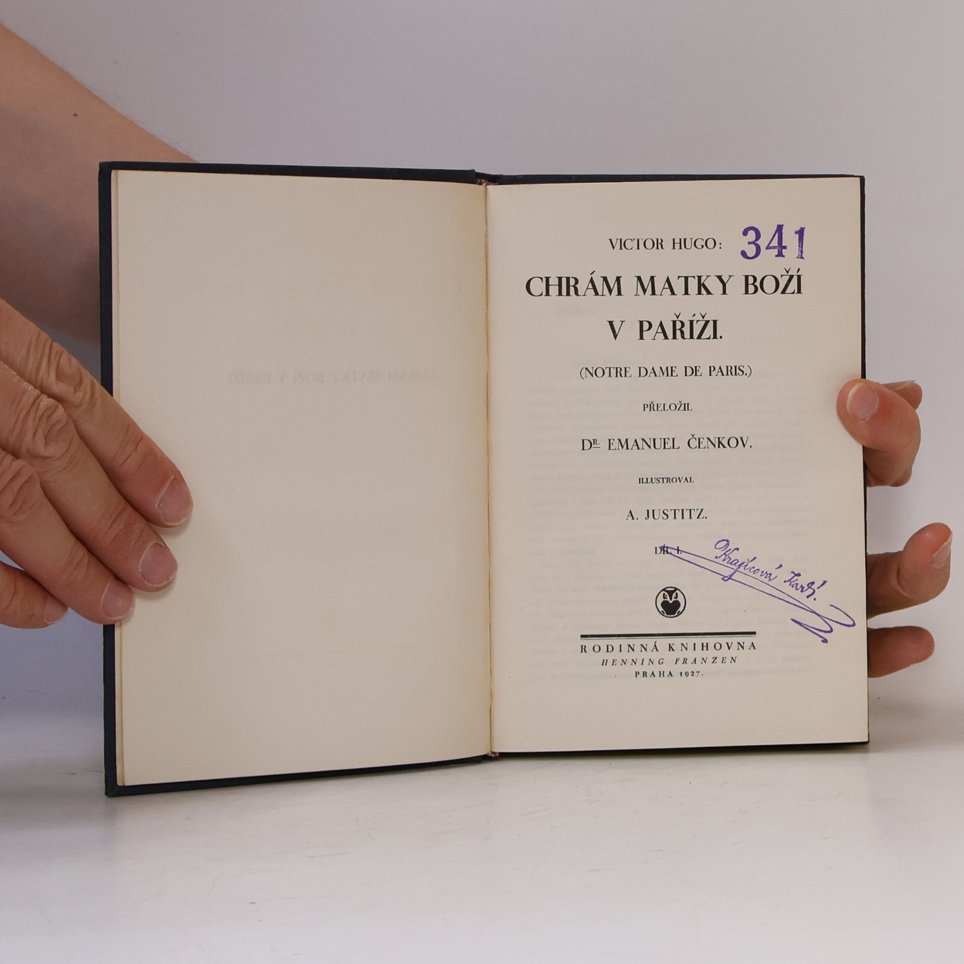 Victor Hugo Chrám Matky Boží v Paříži I