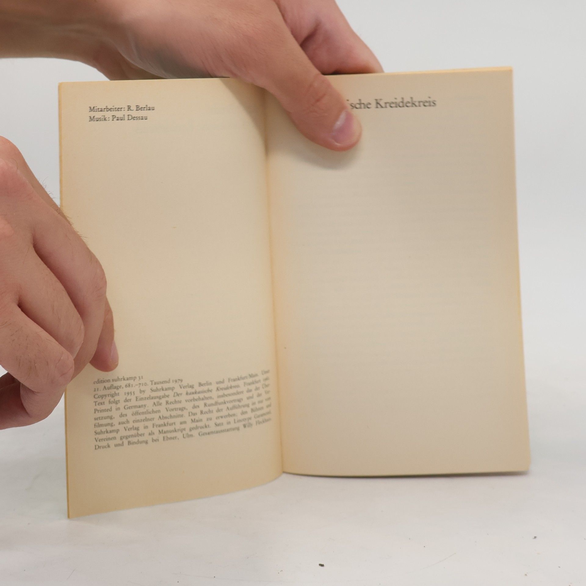 Bertolt Brecht Der kaukasische Kreidekreis