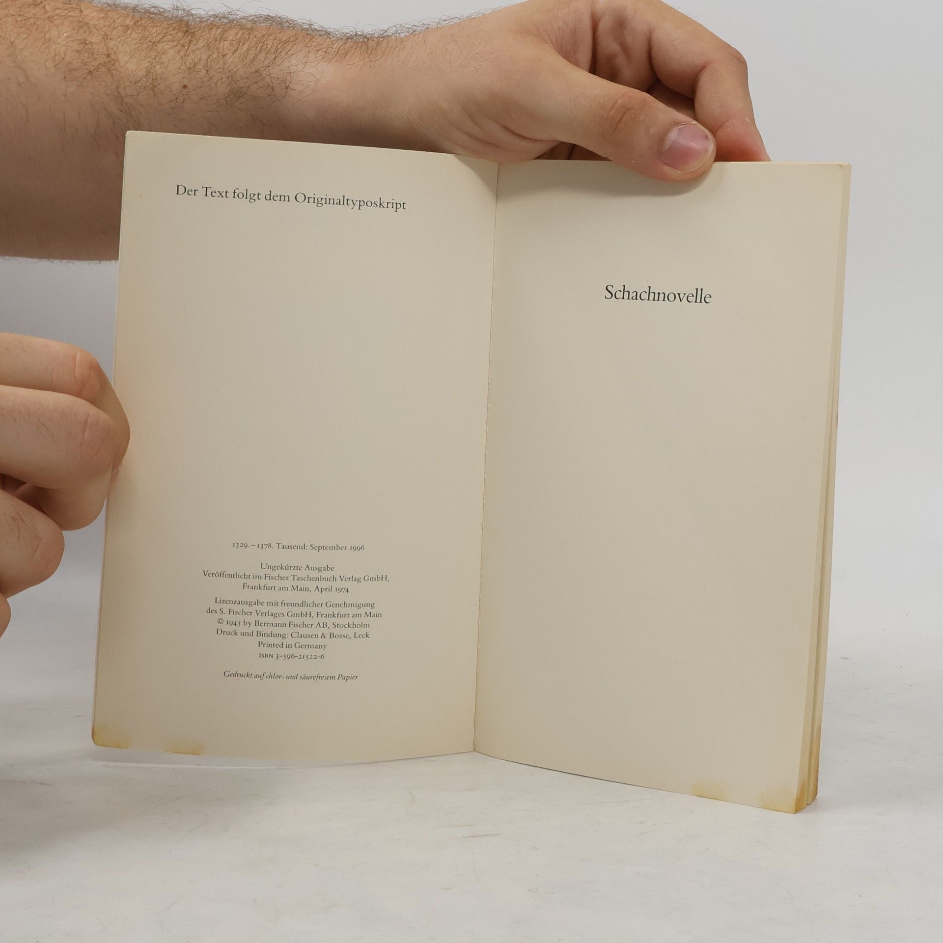 Stefan Zweig Schachnovelle