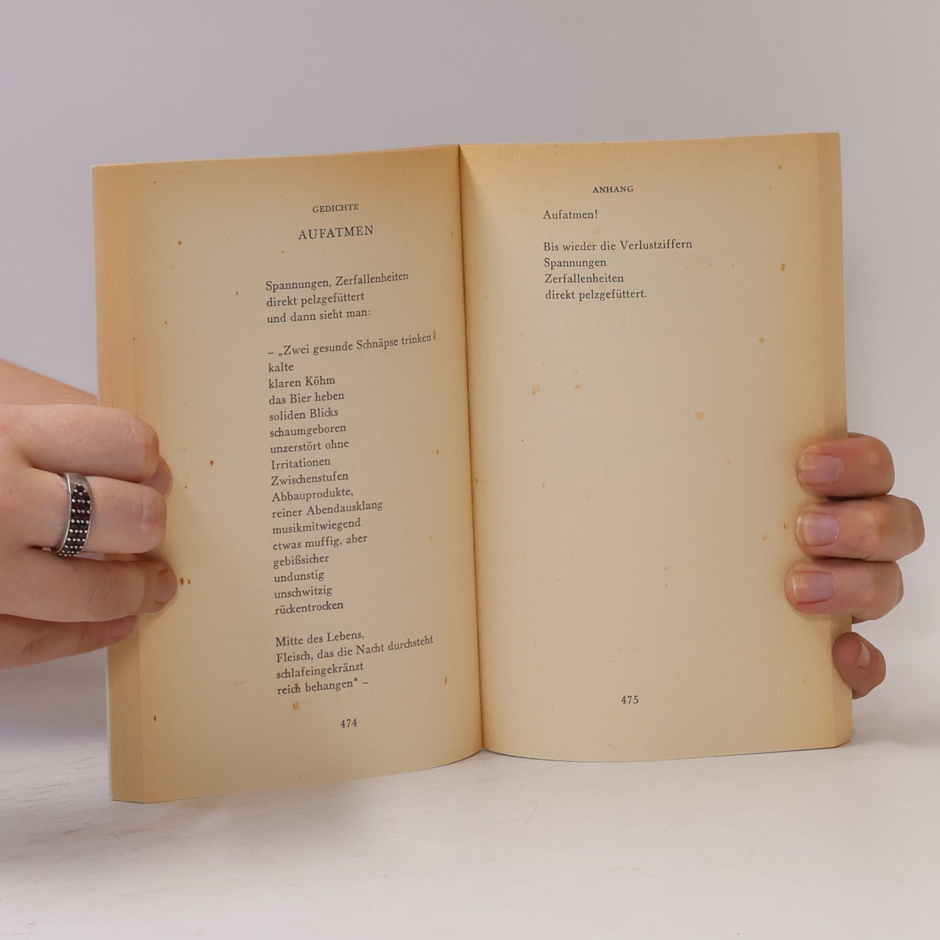 Gottfried Benn Gesammelte Werke 2. Gedichte (Anhang)