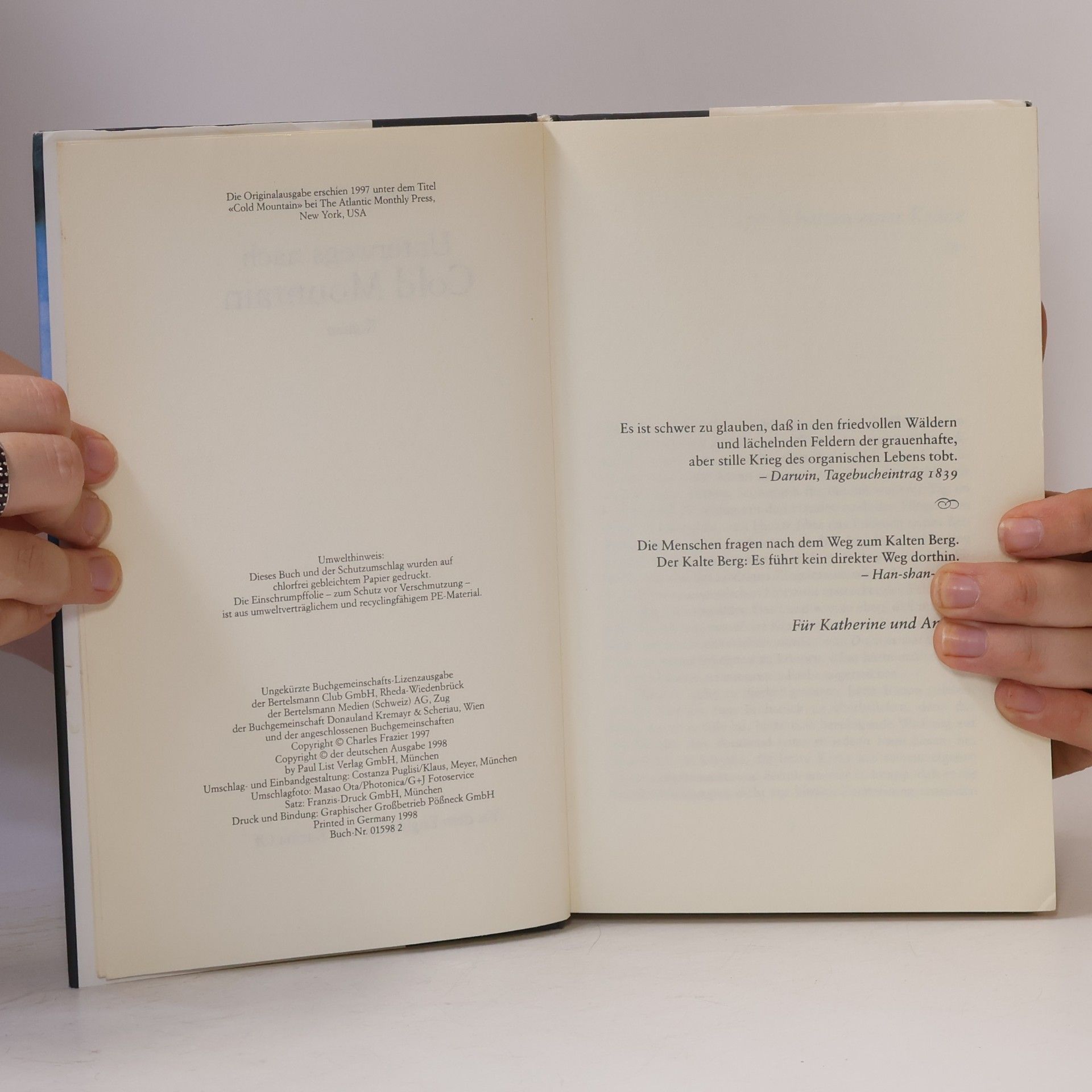 Charles Frazier Unterwegs nach Cold Mountain