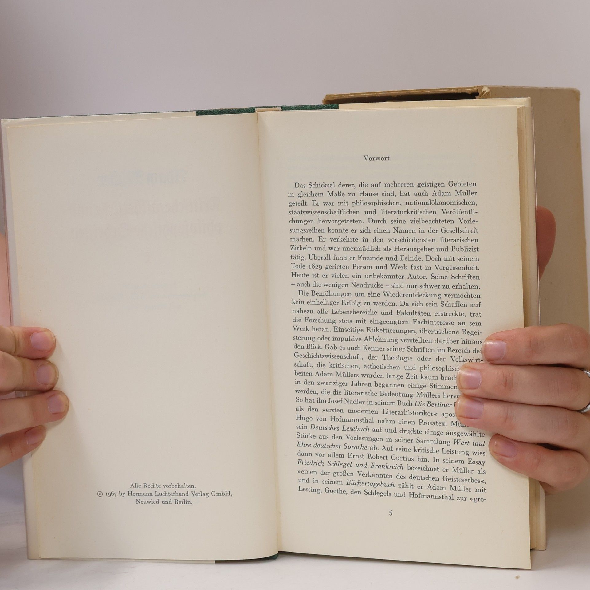 Adam Müller Schriften 1-2
