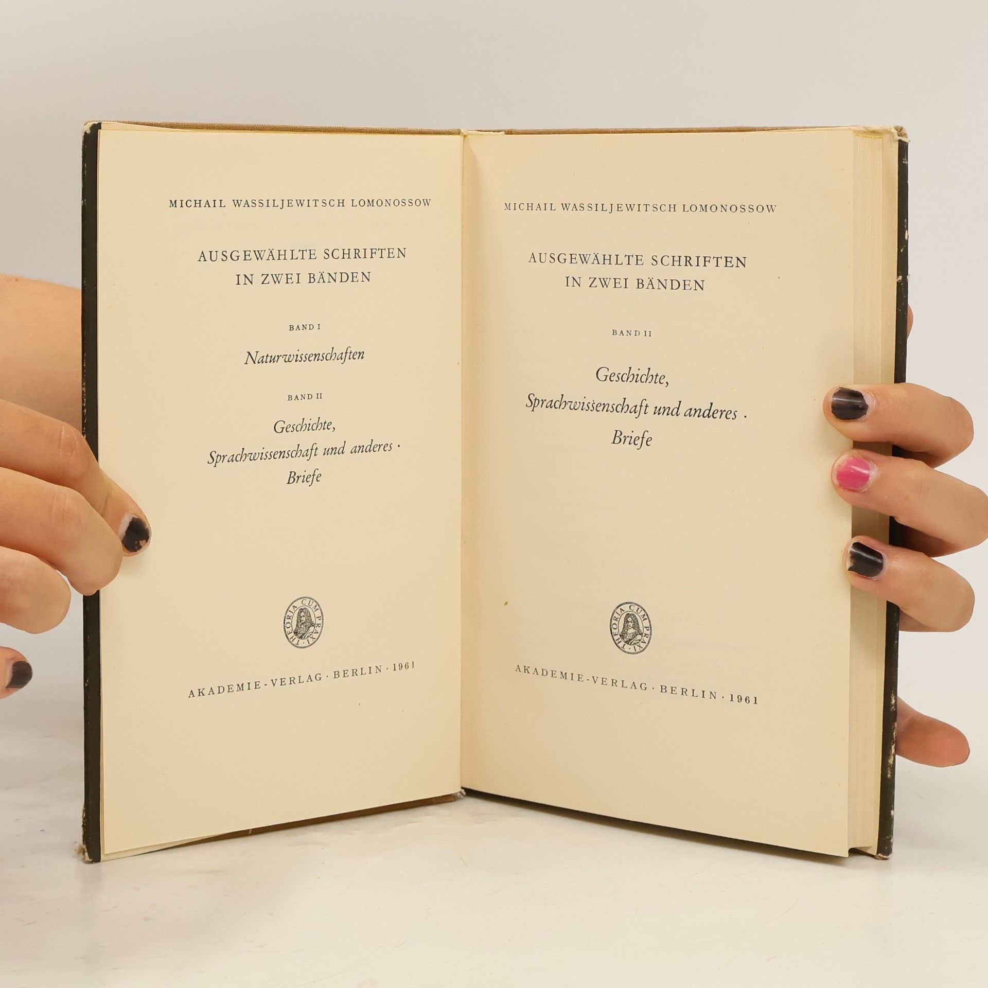M. W. Lomonossow Ausgewählte Schriften