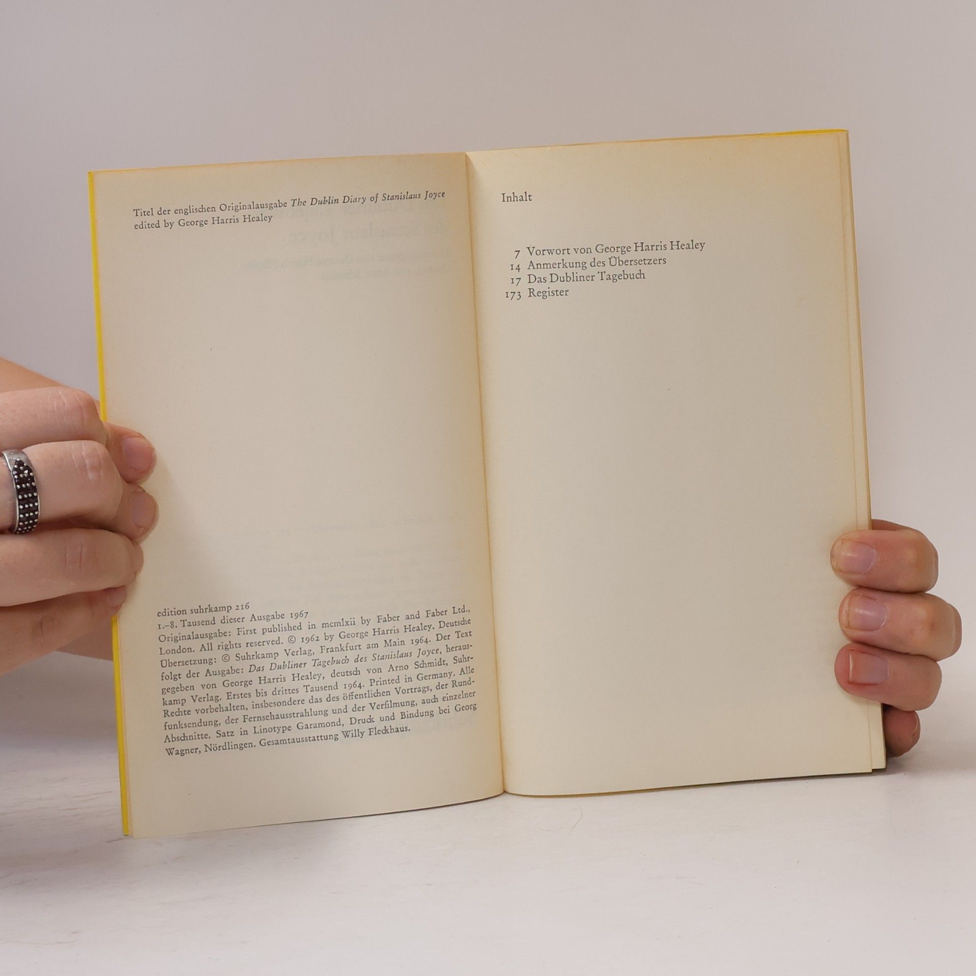 Stanislaus Joyce Das Dubliner Tagebuch