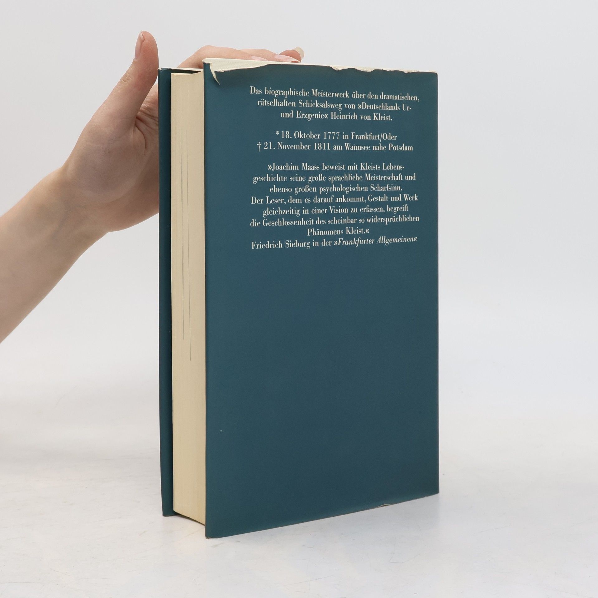 Joachim Maass Kleist. Die Geschichte seines Lebens