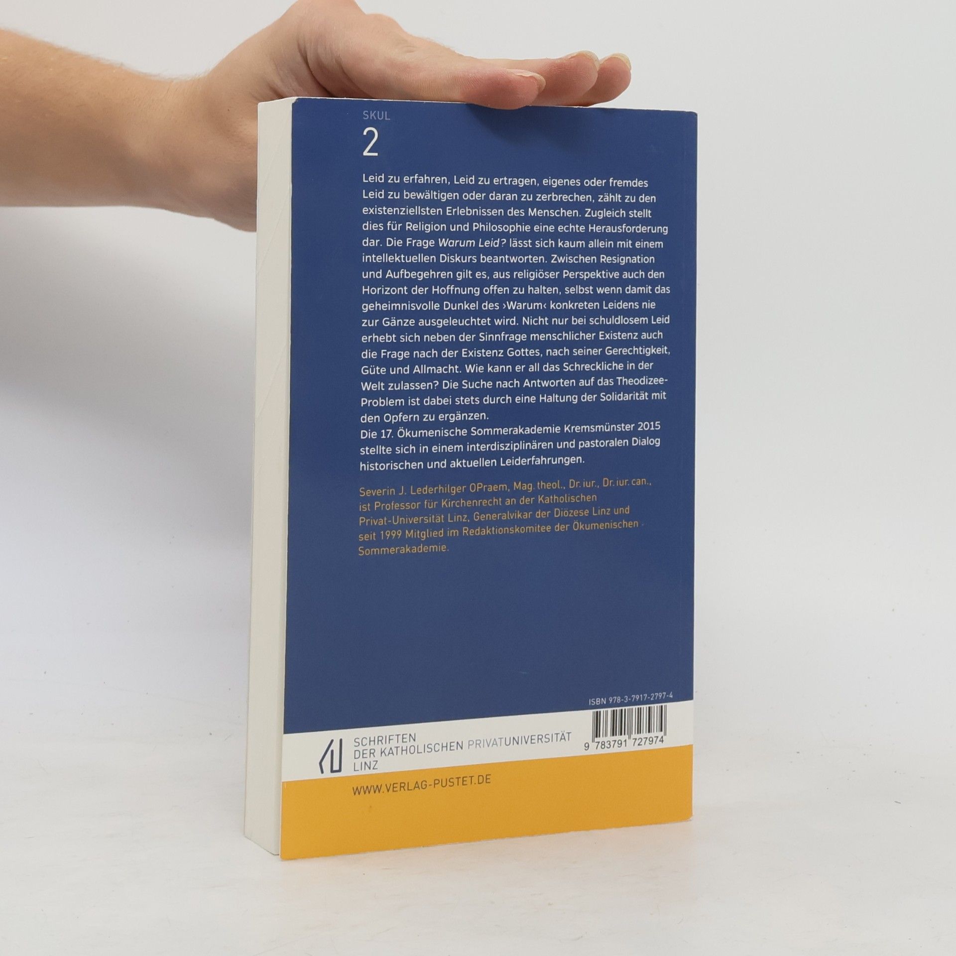 Severin J. Lederhilger Schriften der Katholischen Privatuniversität Linz - 2: Warum Leid?