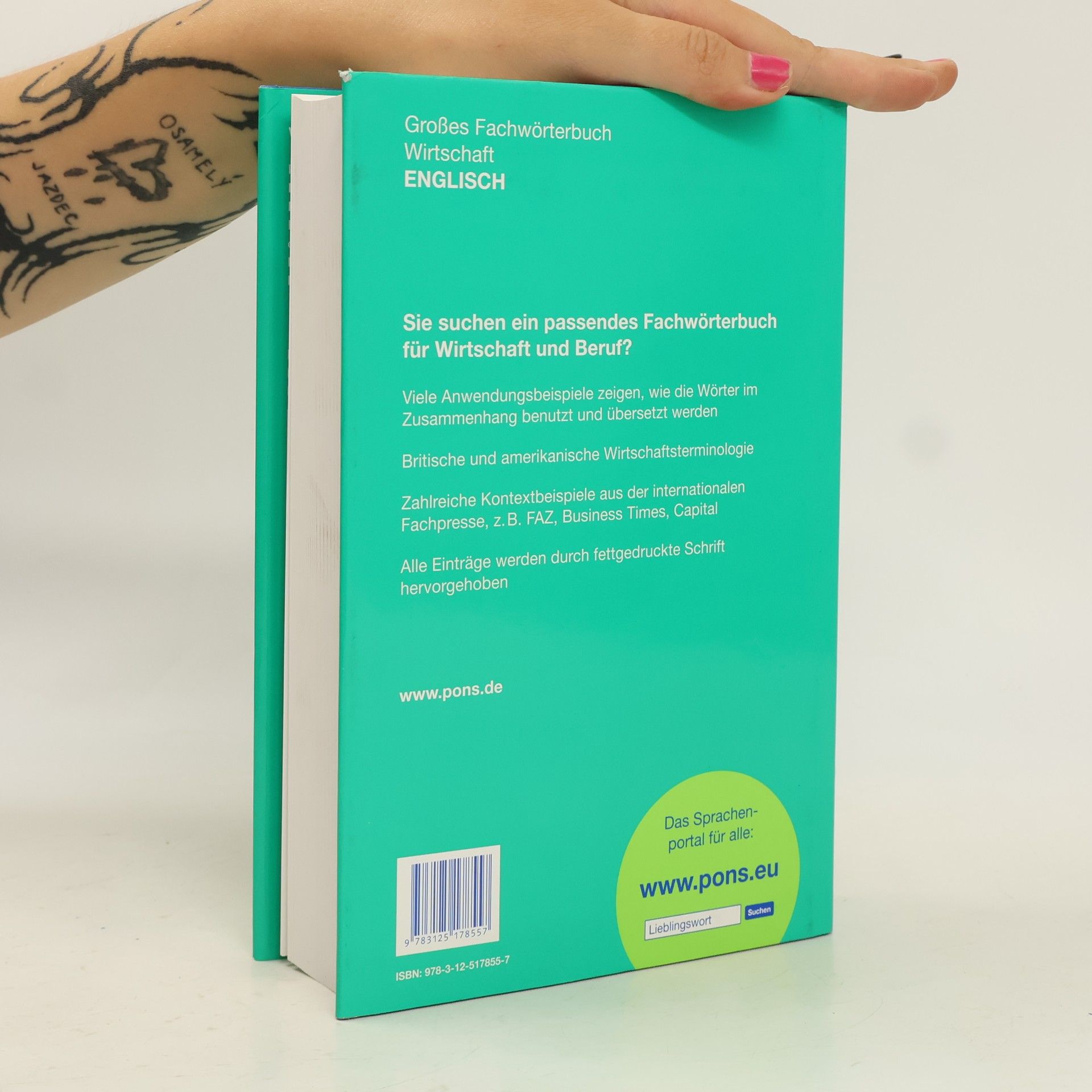 P. H. Collin PONS Großes Fachwörterbuch Englisch-Deutsch, Deutsch-Englisch