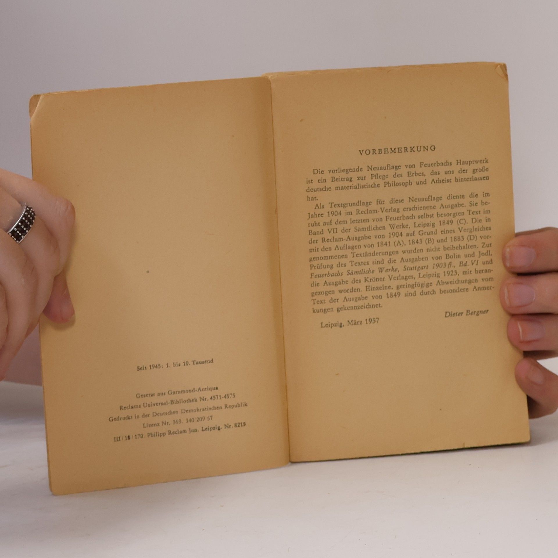 Ludwig Feuerbach Das Wesen des Christentums