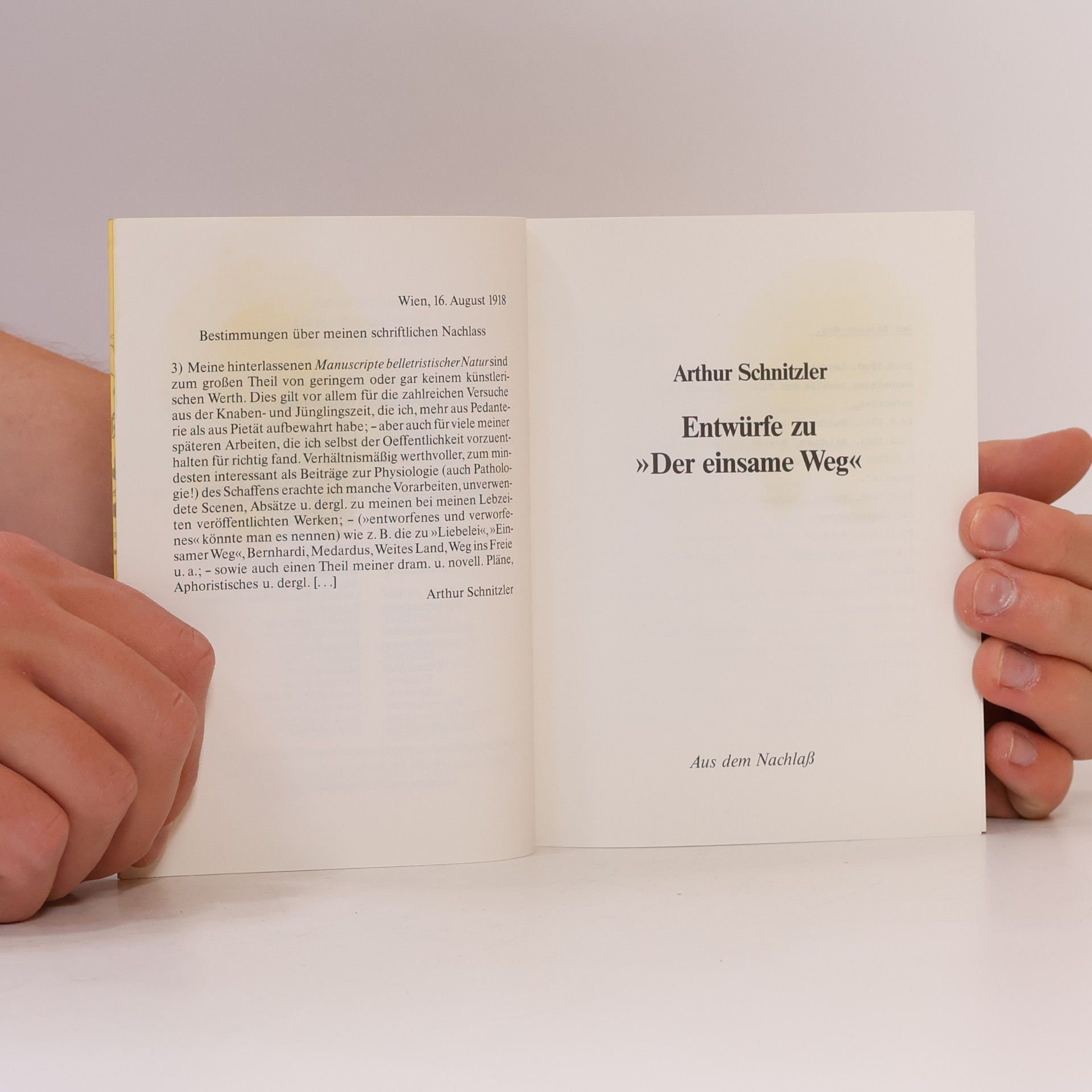 Arthur Schnitzler Der einsame Weg