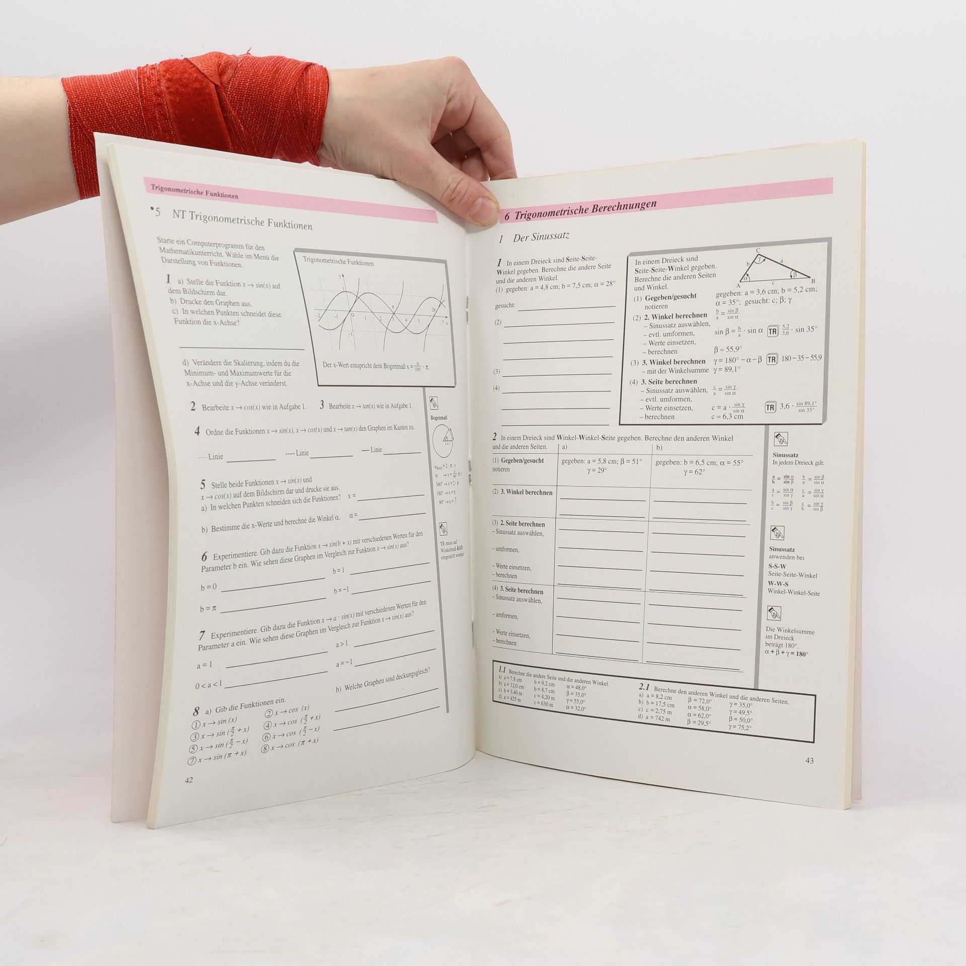 Ekkehard Jander Arbeitsheft Mathematik, Neubearbeitung, Bd.6, Gleichungen und Funktionen, Trigonometrie, Rauminhalte, Sachthemen, EURO
