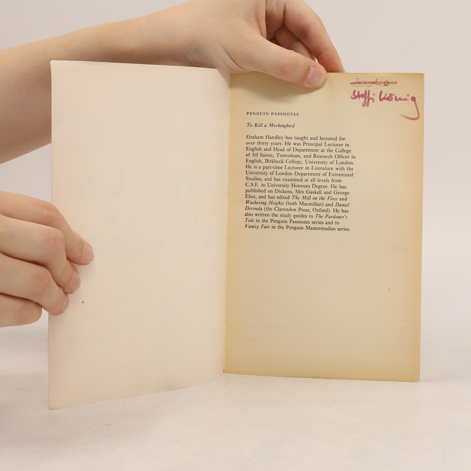 Graham Handley Penguin Passnotes: Harper Lee, To Kill a Mockingbird