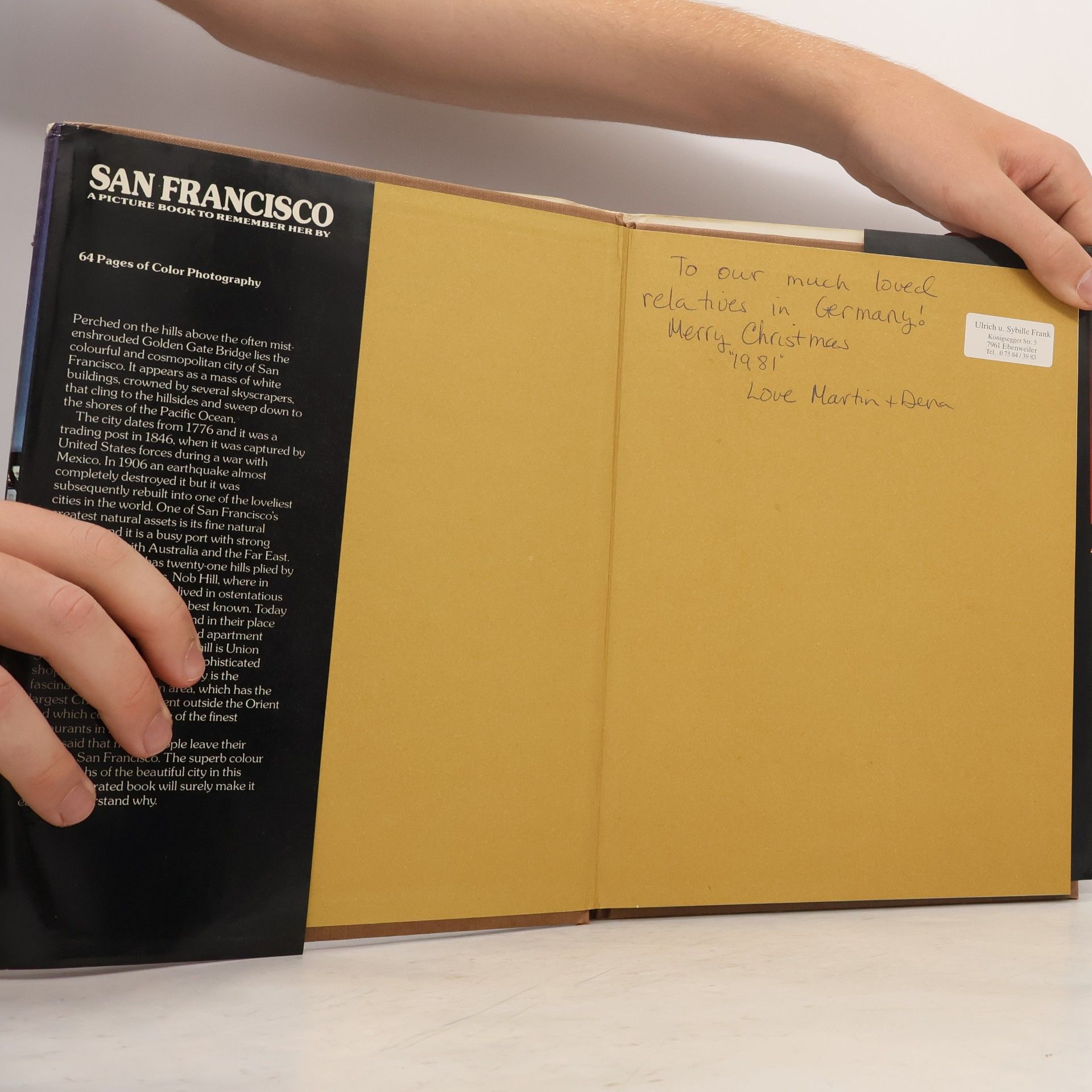 Collectif d'auteurs San Francisco. A Picture Book to Remember her by