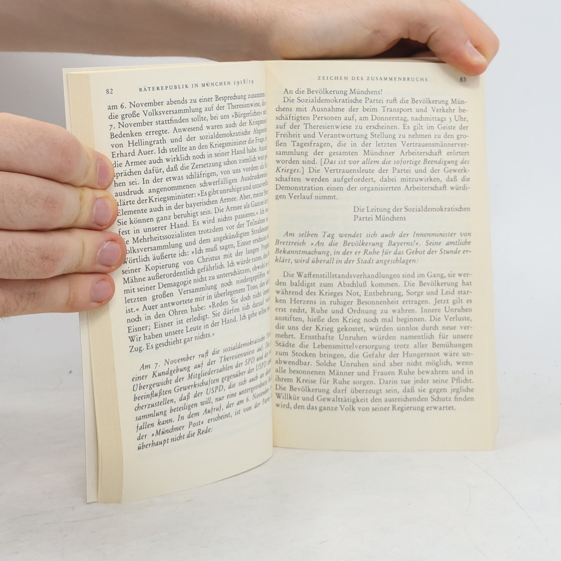 Gerhard Schmolze Revolution und Räterepublik in München 1918/19 [neunzehnhundertachtzehn neunzehn] in Augenzeugenberichten