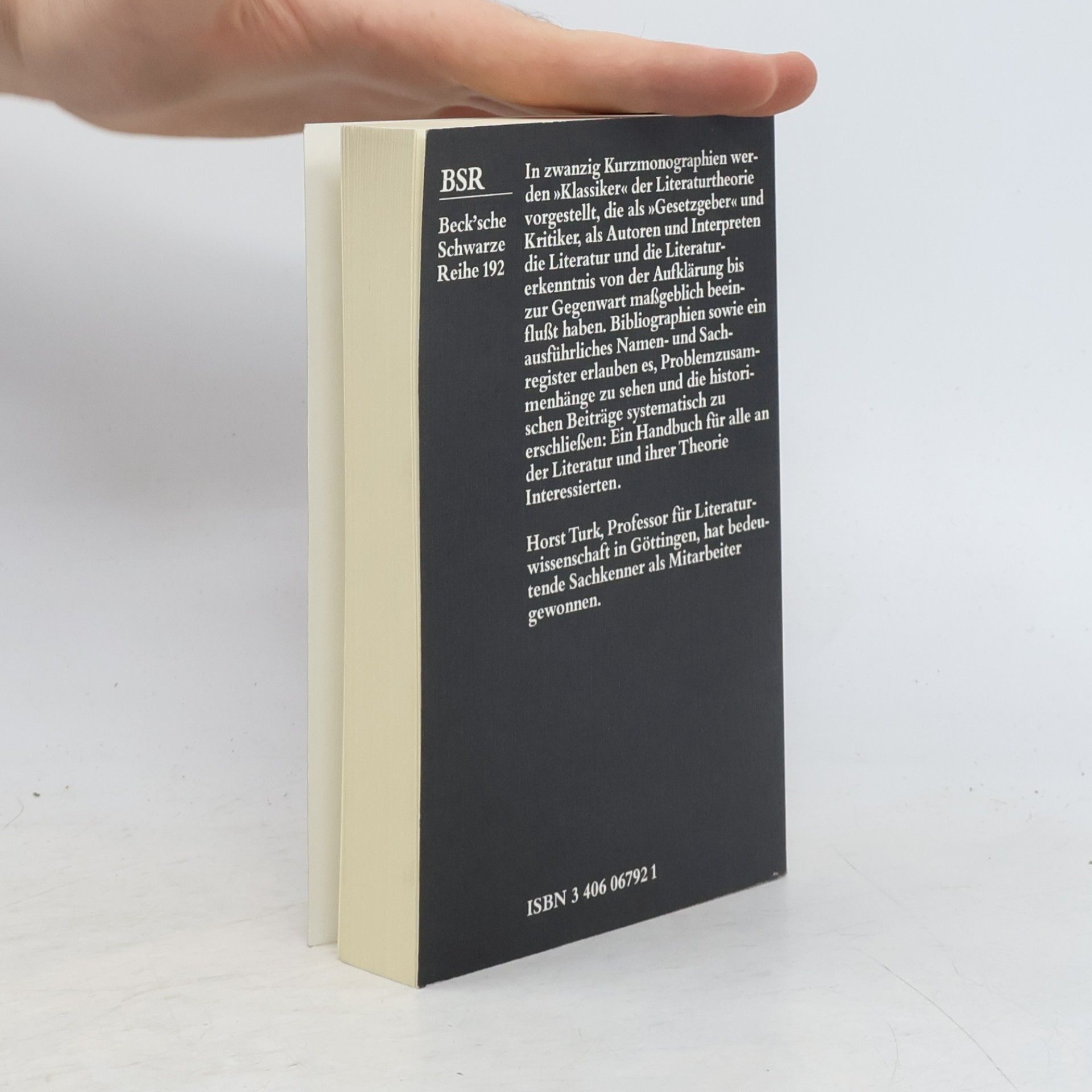 Horst Turk Klassiker der Literaturtheorie
